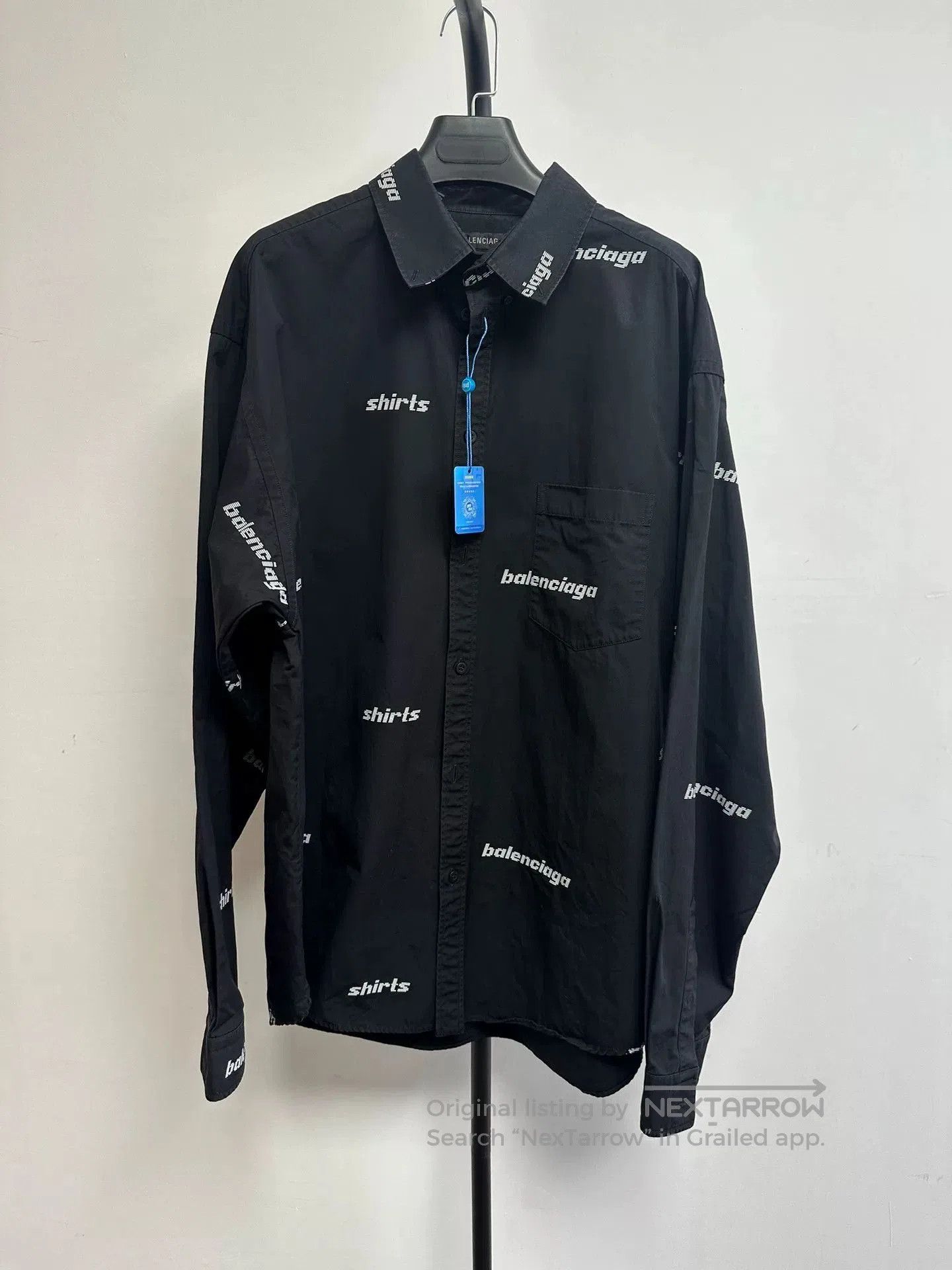 Balenciaga Balenciaga Letter Print Long-Sleeve Shirt. Size US M / EU 48-50 / 2 - 1 Thumbnail