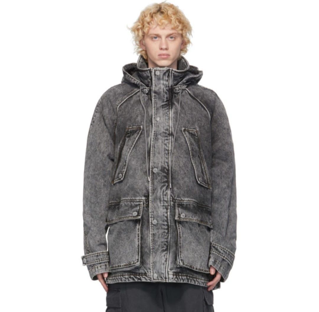 Juun.J fundamental black wash denim parka jacket Size US XL / EU 56 / 4 - 13 Thumbnail