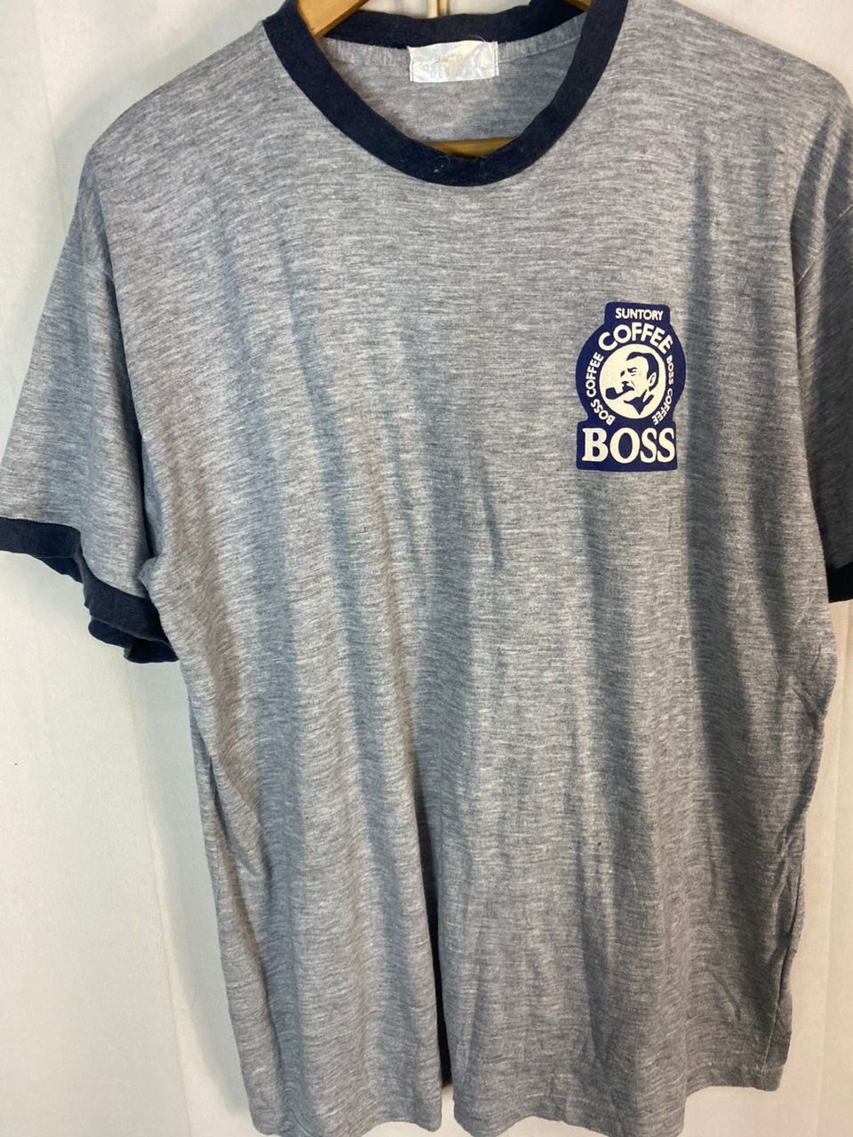Japanese Brand Suntory coffee boss small logo ringer tshirt Size US L / EU 52-54 / 3 - 4 Thumbnail