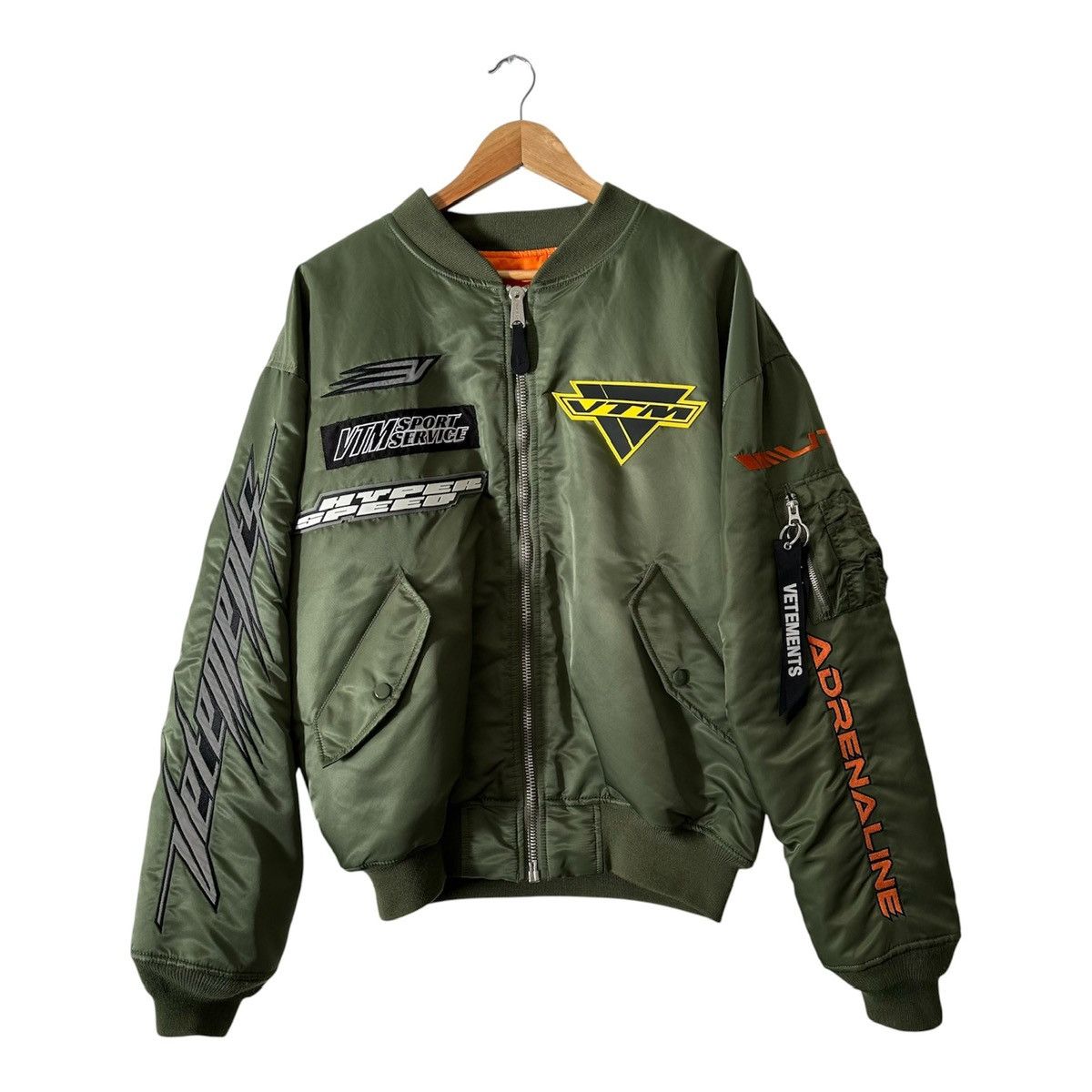 Vetements 17aw jacket ma-1 パーカー Vetements Vetements FW17 Oversized Hooded MA-1 Bomber jacket | Grailed
