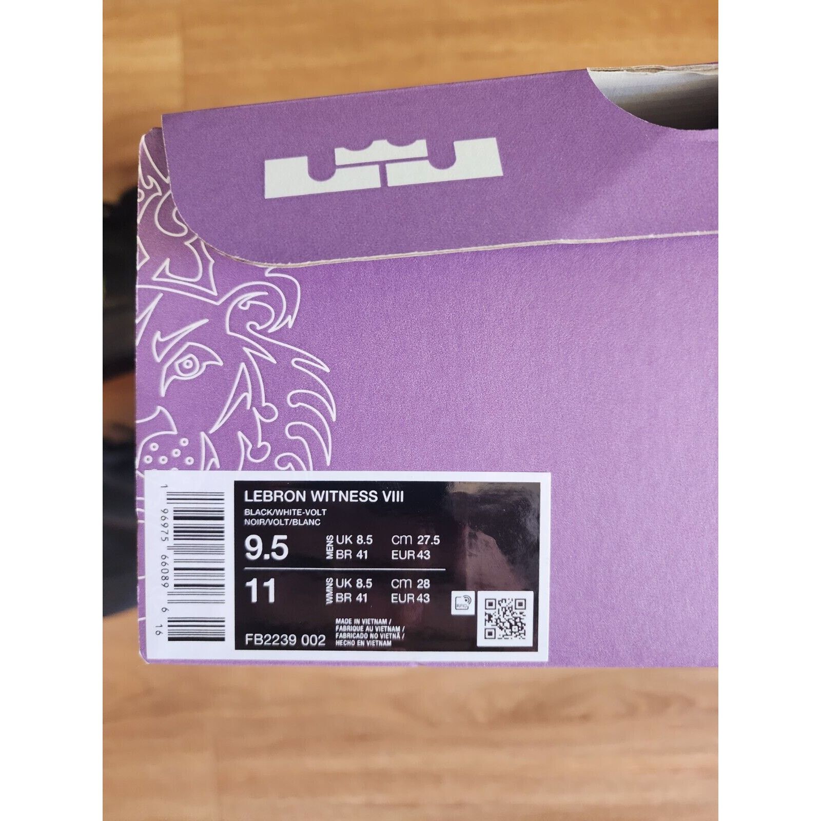 Nike NIKE LEBRON WITNESS 8 Basketball Shoe FB2239-002 Men Sz 9.5 Size US 9.5 / EU 42-43 - 10 Thumbnail