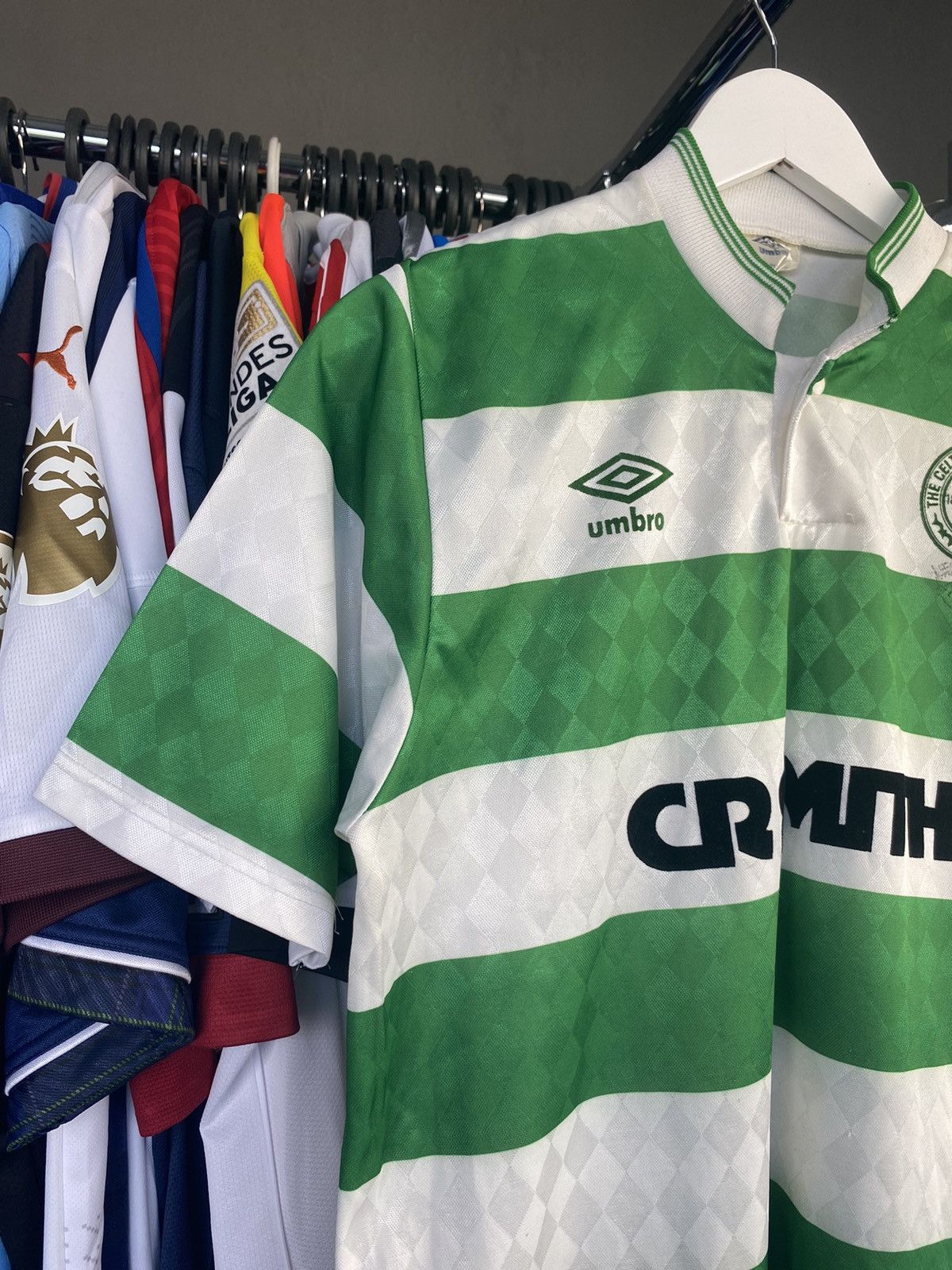 Umbro 1987/89 UMBRO CELTIC HOME SOCCER FOOTBALL JERSEY SHIRT Size US M / EU 48-50 / 2 - 3 Thumbnail