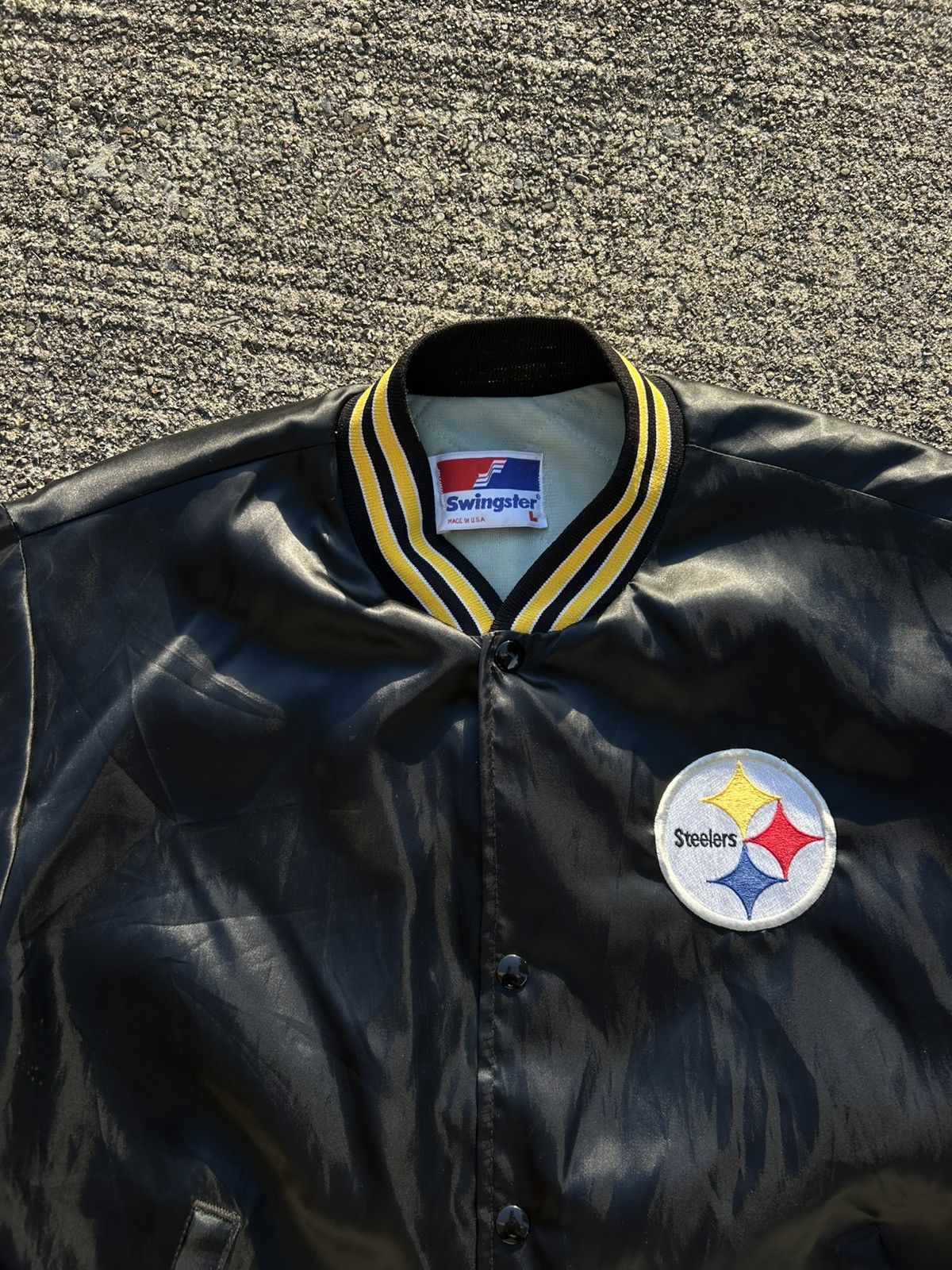 Swingster 90s Swingster Pittsburgh Steelers Satin Jacket Snaps Size US L / EU 52-54 / 3 - 2 Thumbnail