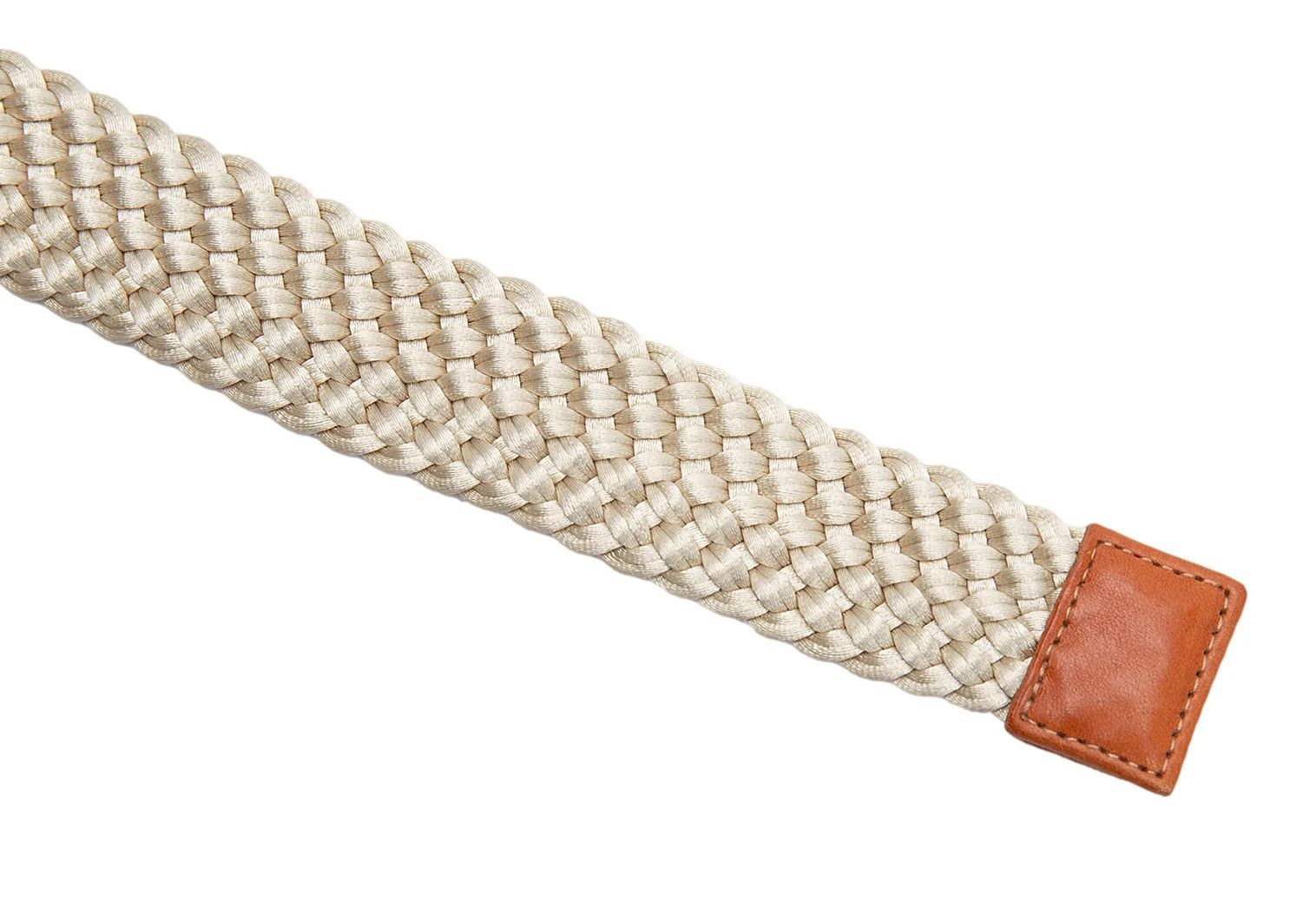 Armani Woven Circle Buckle Belt in Ivory Size ONE SIZE - 4 Thumbnail