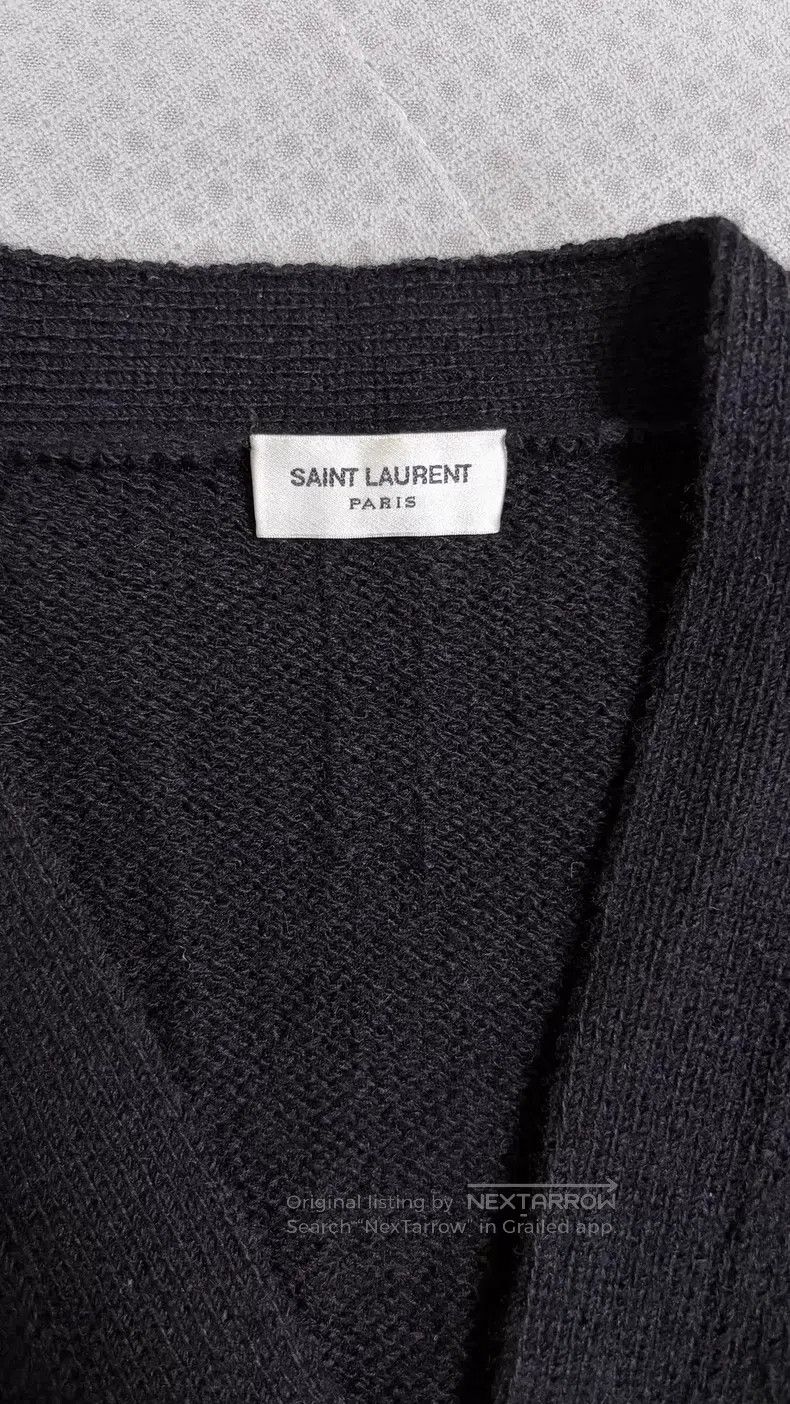 Saint Laurent Paris Saint Laurent Paris Black Zip Knit Cardigan Jacket i Size L / US 10 / IT 46 - 4 Thumbnail