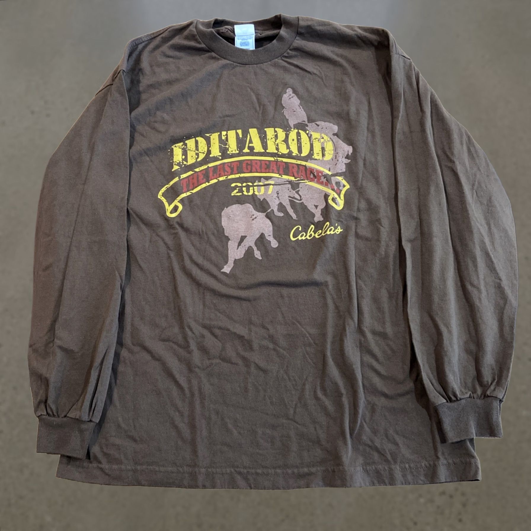 Vintage VINTAGE Cabela's Alaska Iditarod Husky Brown Long Sleeve shirt Mens XL Size Brown 90s Dog USA Crew Neck Size US XL / EU 56 / 4 - 1 Thumbnail