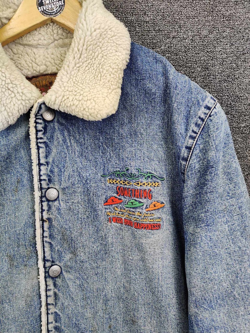 Edwin Vintage 90s Edwin Sherpa Denim Jacket Size US M / EU 48-50 / 2 - 9 Thumbnail