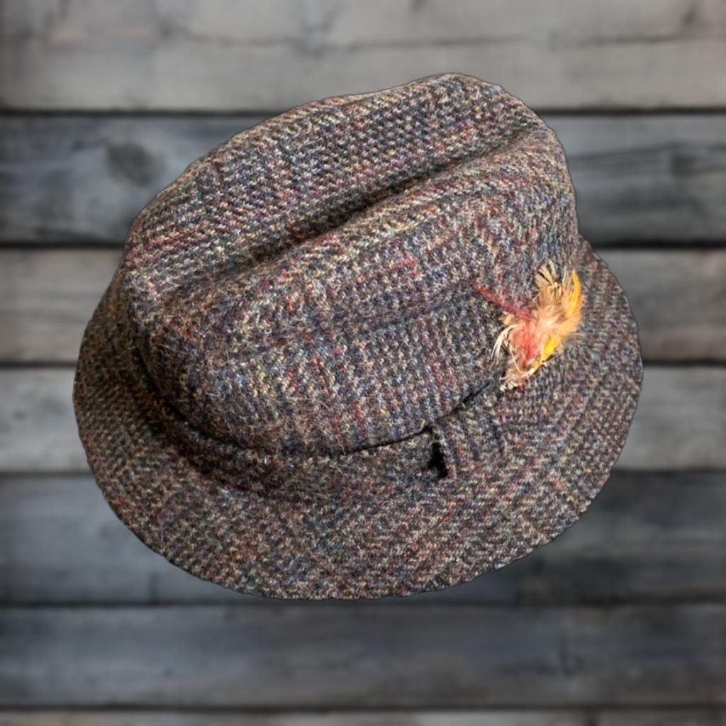 Avenue VINTAGE Dobbs Fifth Avenue Tweed Fedora 1970s Men's Medium 7 1/8 Brown Feather Size ONE SIZE - 1 Thumbnail