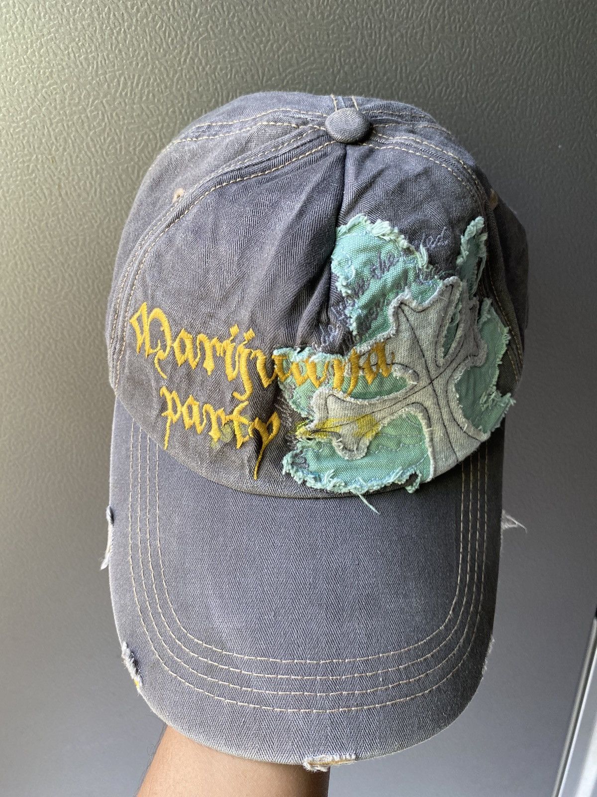 Hysteric Glamour × If Six Was Nine Vintage marijuana party cross embroidery distressed hats Size ONE SIZE - 1 Thumbnail