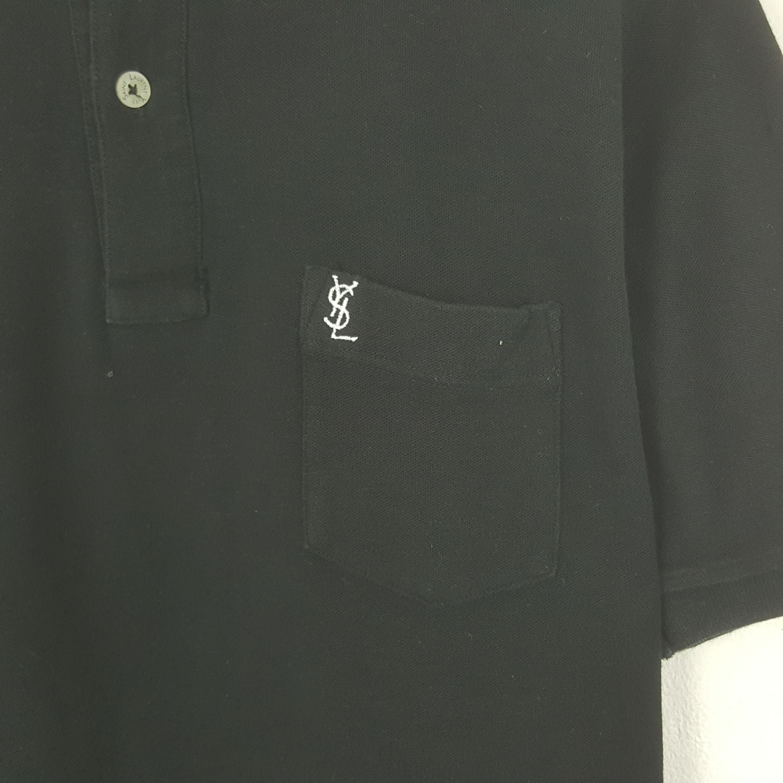 Vintage × Yves Saint Laurent Vintage Yves Saint Laurent Single Pocket Polos Shirt Size US M / EU 48-50 / 2 - 2 Thumbnail