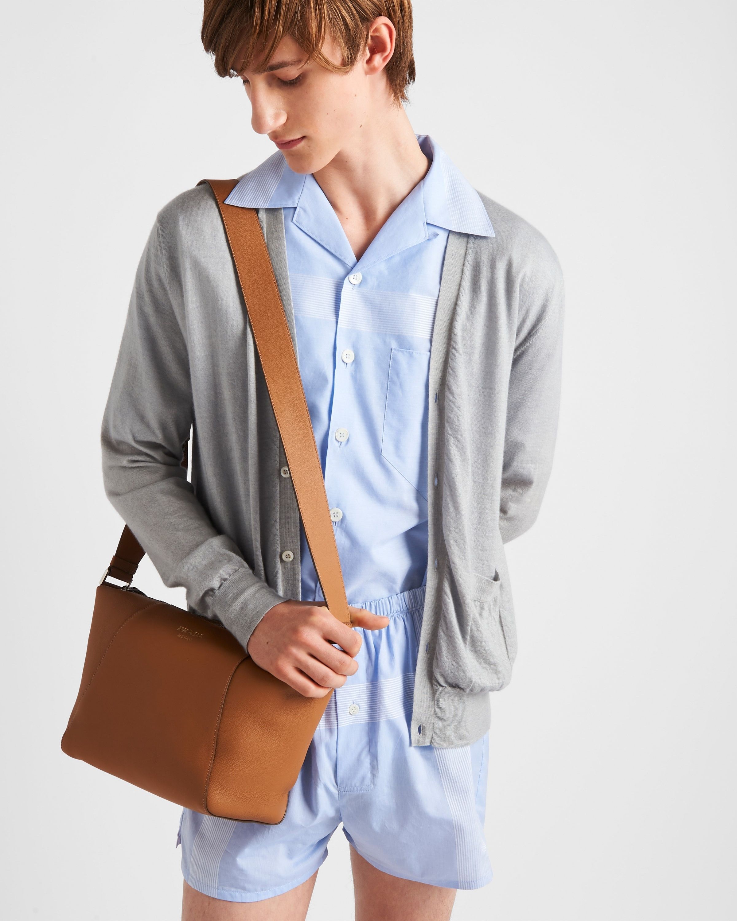 Prada o1bcso1str1025 Size: OS / Soft Grain Shoulder Bag in Brown Size ONE SIZE - 2 Thumbnail