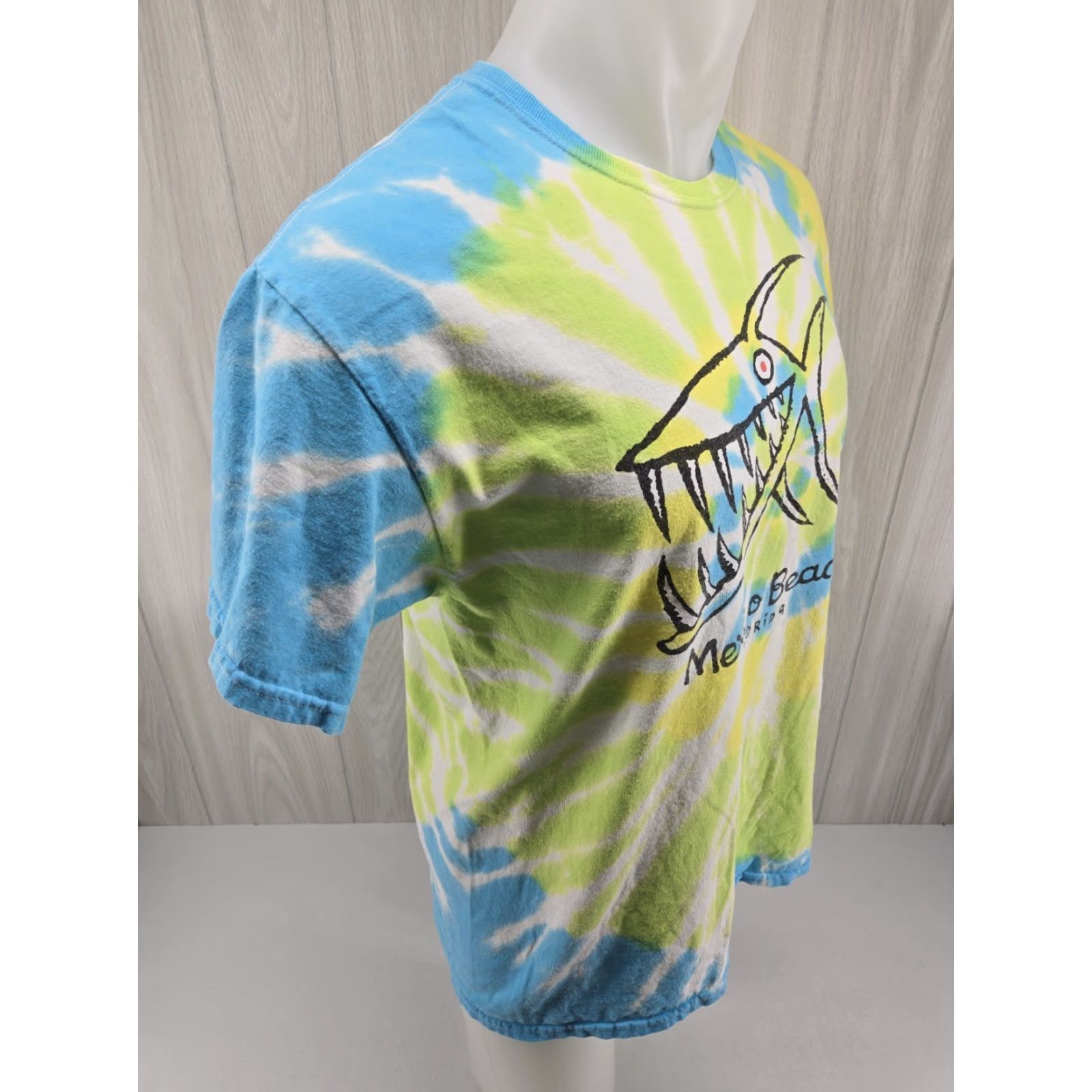 Vintage Big Head Designs Mexico Beach Florida FL T-Shirt Tie Dye Large Men Graphic Tee Size US L / EU 52-54 / 3 - 7 Thumbnail