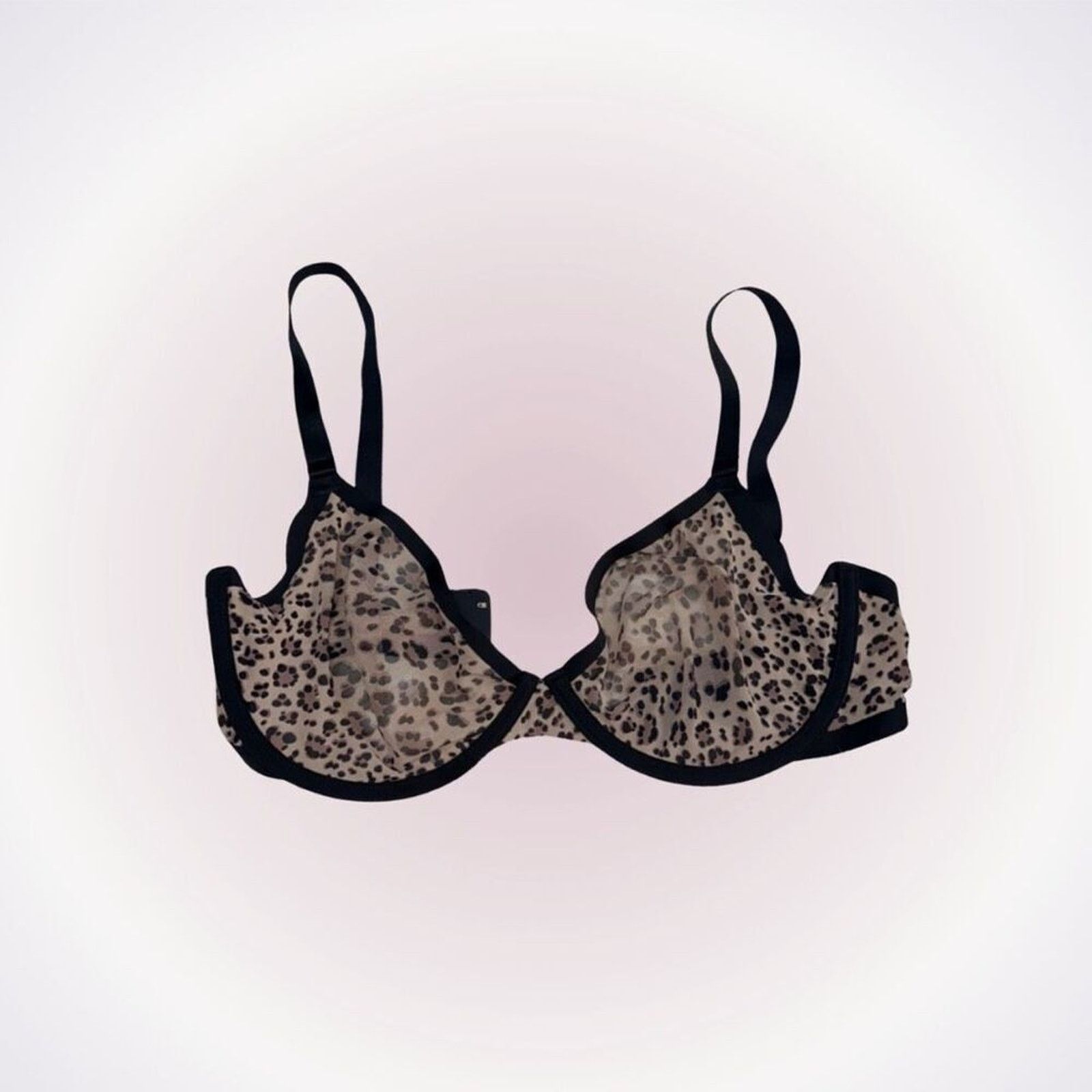 Other CUUP Underwire Mesh Bra in Cheetah Print | Sz 32G Size ONE SIZE - 1 Thumbnail