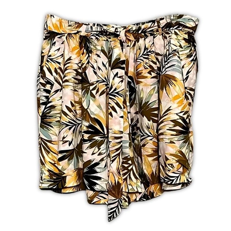 Other Jessica Simpson Shorts Floral Tie Waist Pull-On Pink 2X NWT Size 33" - 2 Thumbnail
