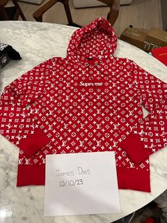 Louis vuitton supreme monogram unisex hoodie for men women luxury brand lv  clothing clothes outfit 350 hdlux