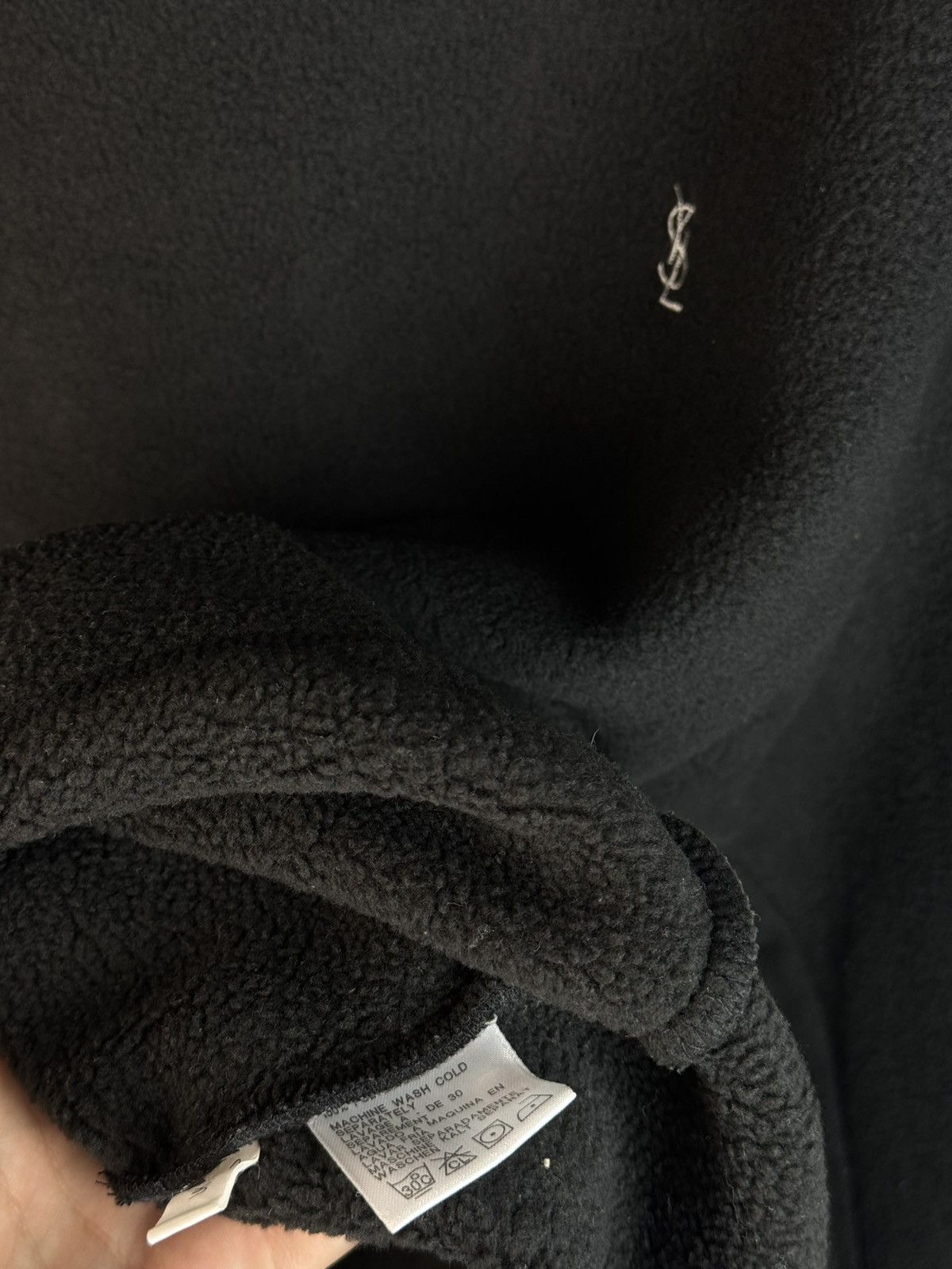 Yves Saint Laurent Fleece YSL Sweatshirt Black Turtleneck Soft Vintage Sweater Size US M / EU 48-50 / 2 - 9 Thumbnail