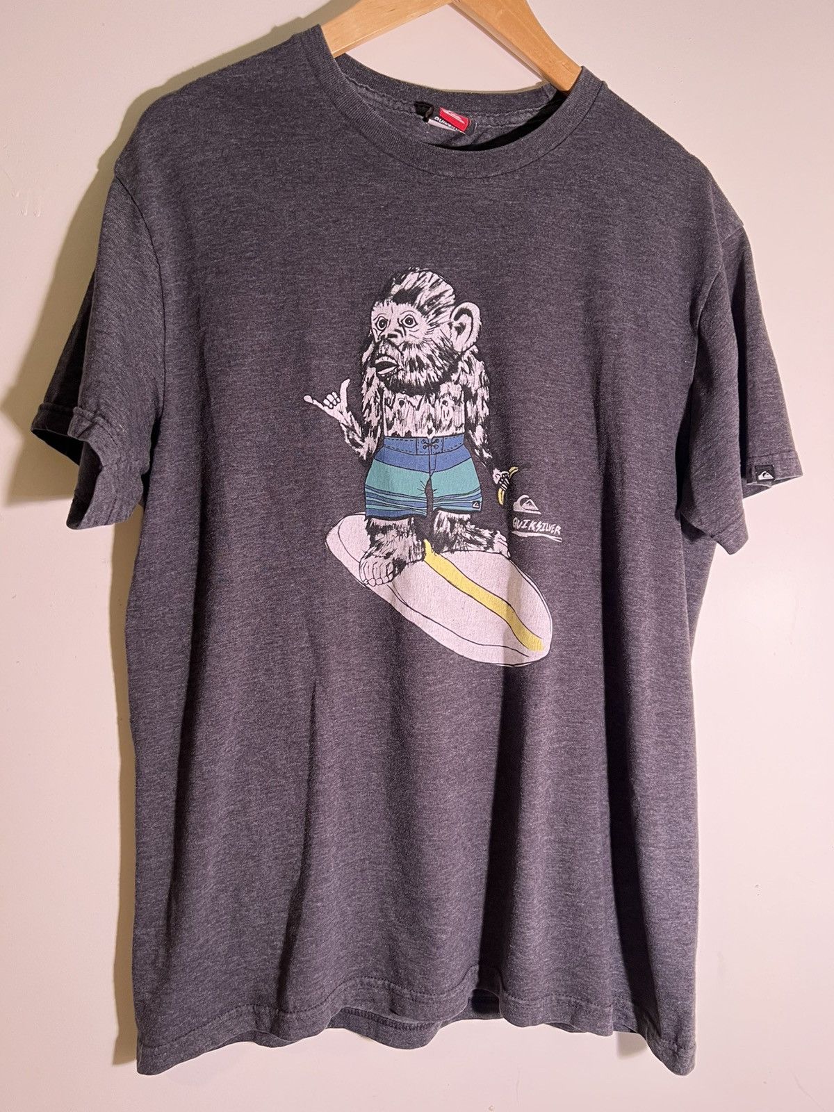 Vintage Y2K 2000’s VTG Vintage Quiksilver Surfing Monkey Retro Shirt Size US L / EU 52-54 / 3 - 1 Thumbnail