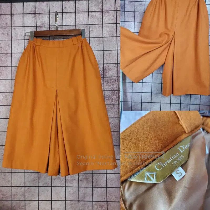 Dior Orange Wool Blend Casual Pants .