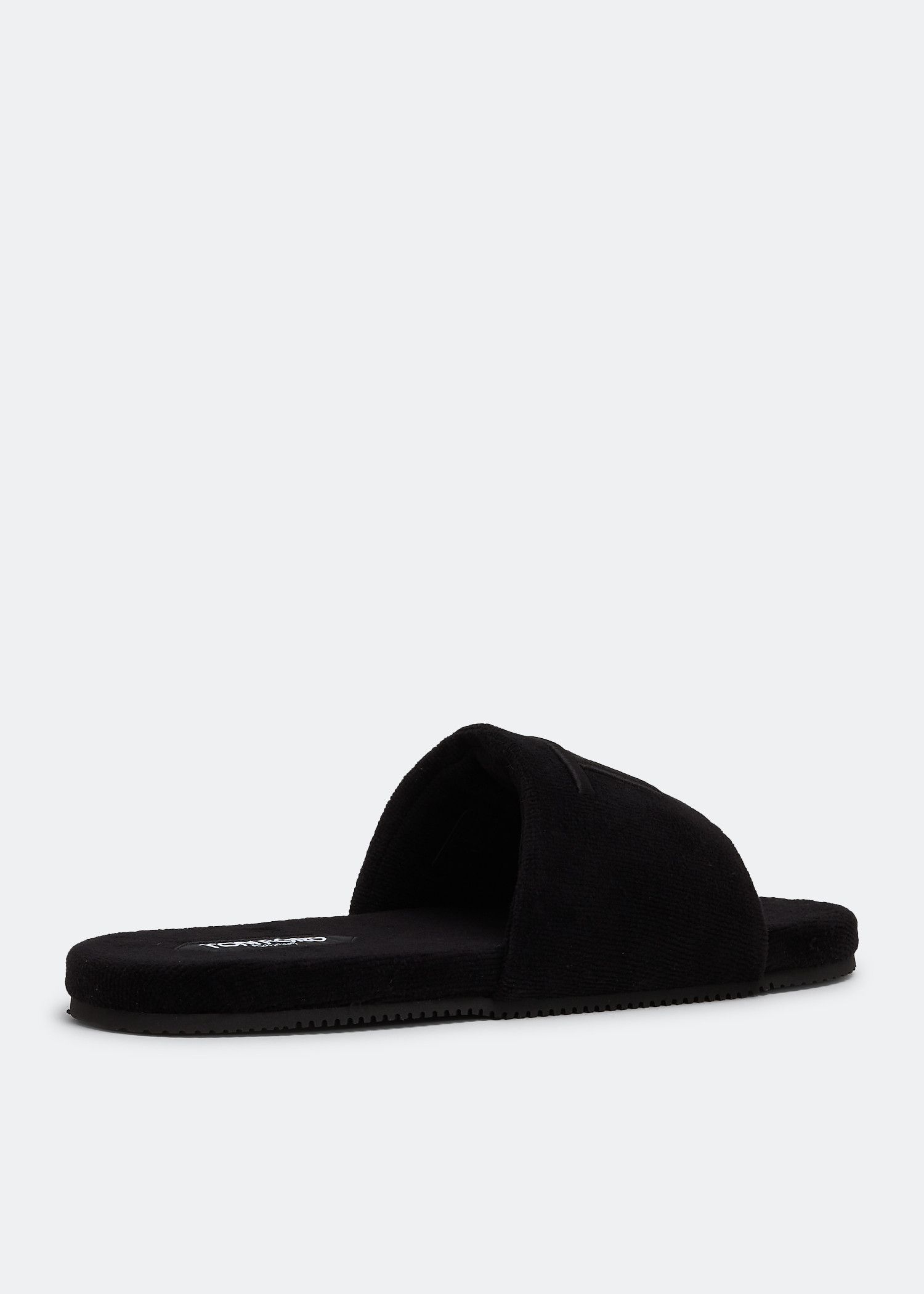 Tom Ford o1loc1c0824 J1376 Informal Velvet Slides in Black Size US 9 / EU 42 - 3 Thumbnail