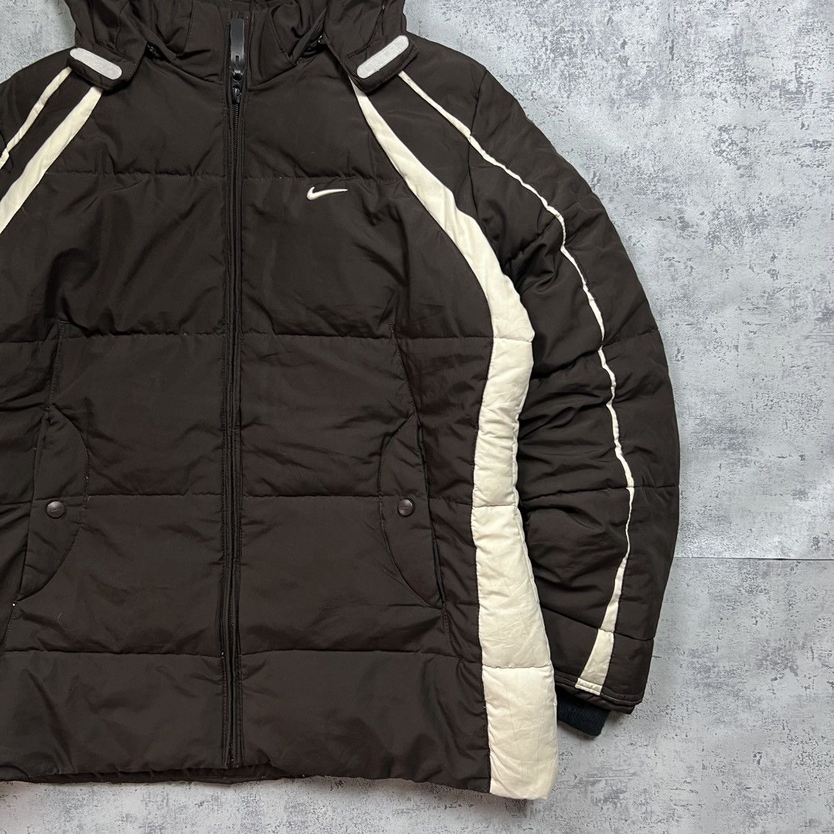 Nike 90s NIKE SWOOSH VINTAGE GORPCORE PUFFER DOWN HOODED JACKET Size XL / US 12-14 / IT 48-50 - 3 Thumbnail