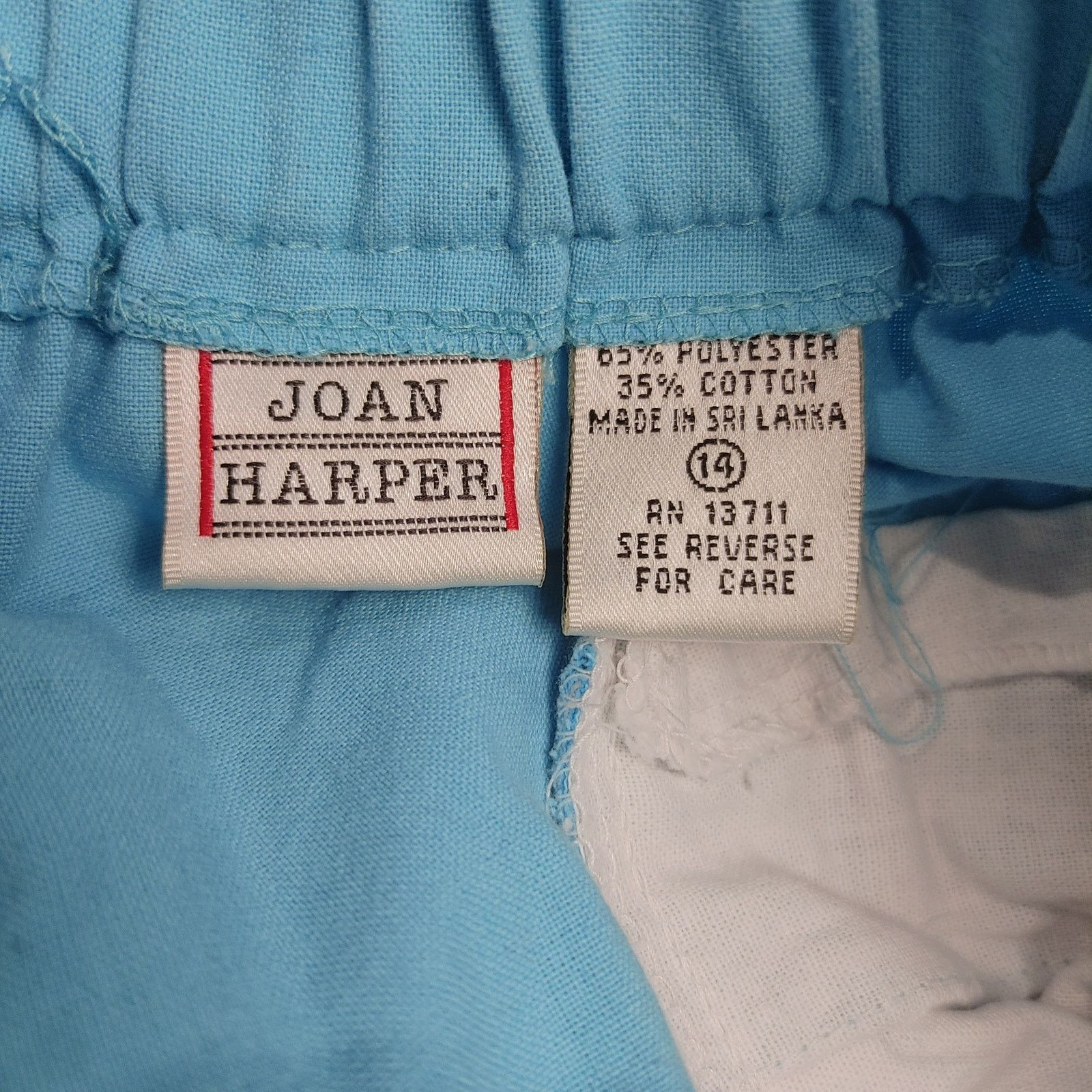 Other Joan Harper Women's 14 Robins Egg Blue Stretch Waist Capris Size 36" / US 14 / IT 50 - 3 Thumbnail