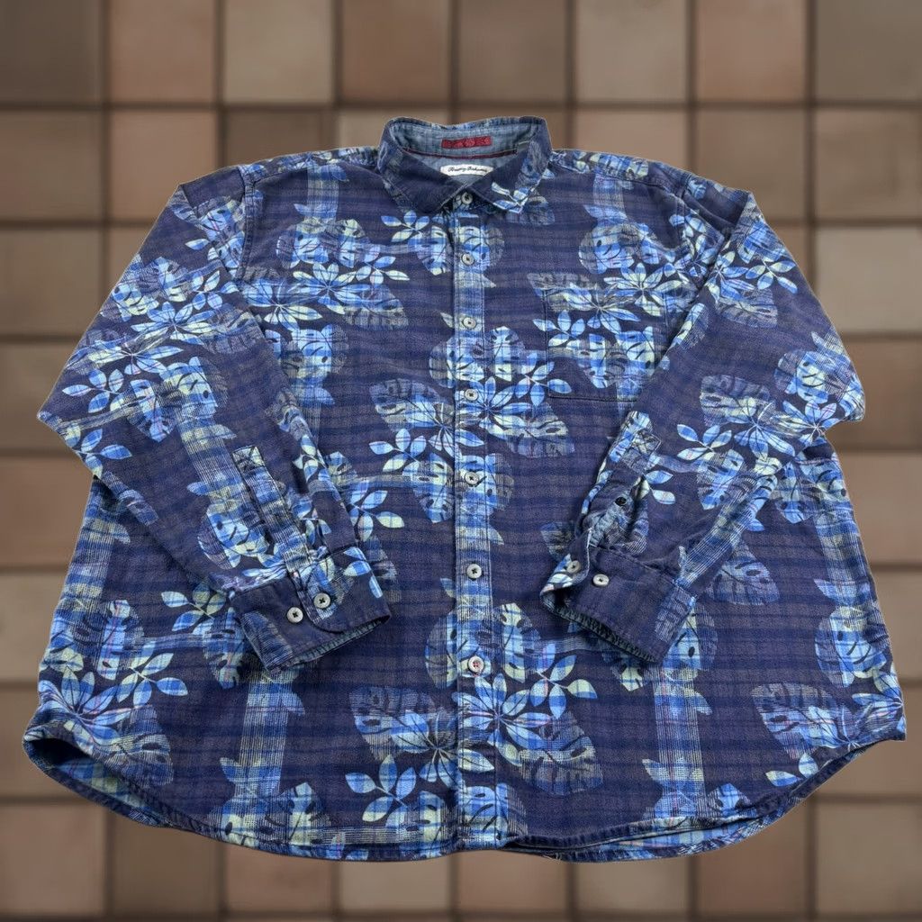 Tommy Bahama VINTAGE Tommy Bahama Shirt Mens 2XL Blue Floral Corduroy Button Up Casual Size US XXL / EU 58 / 5 - 1 Thumbnail