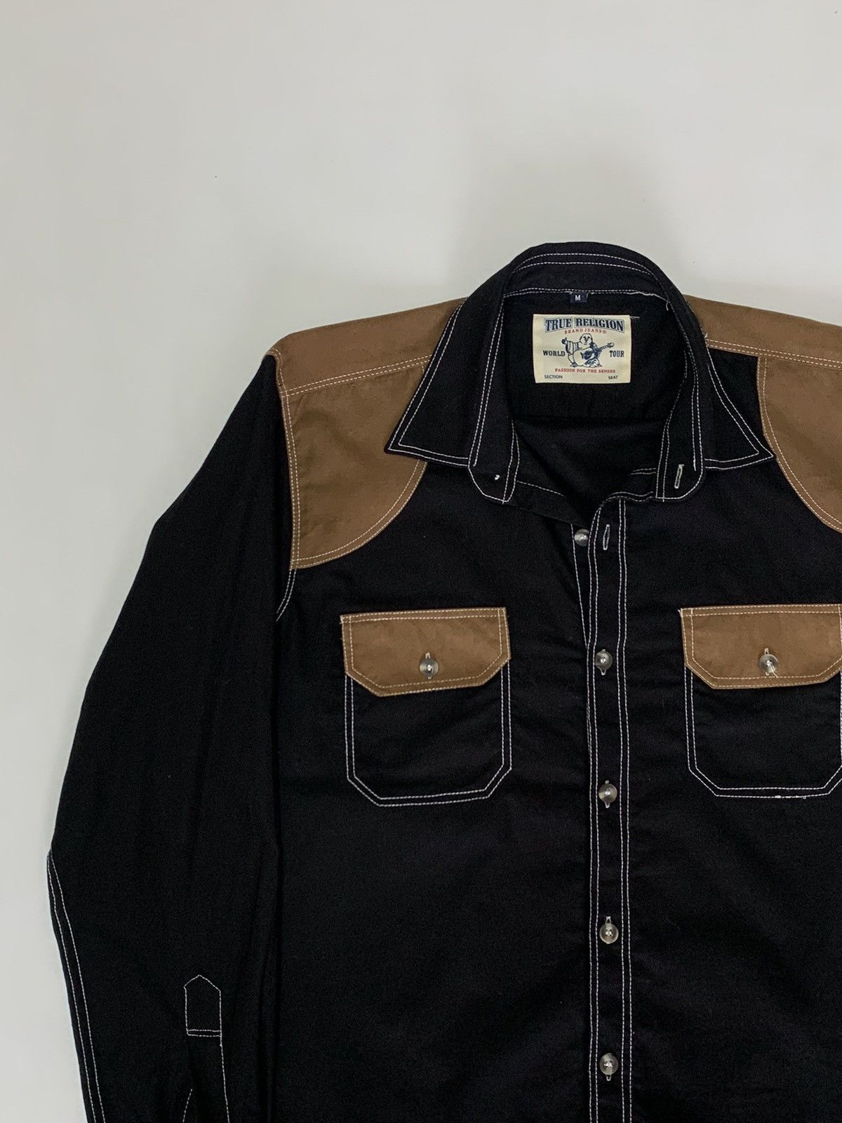 Japanese Brand × True Religion True Religion Shirts suede inserts Size US M / EU 48-50 / 2 - 3 Thumbnail