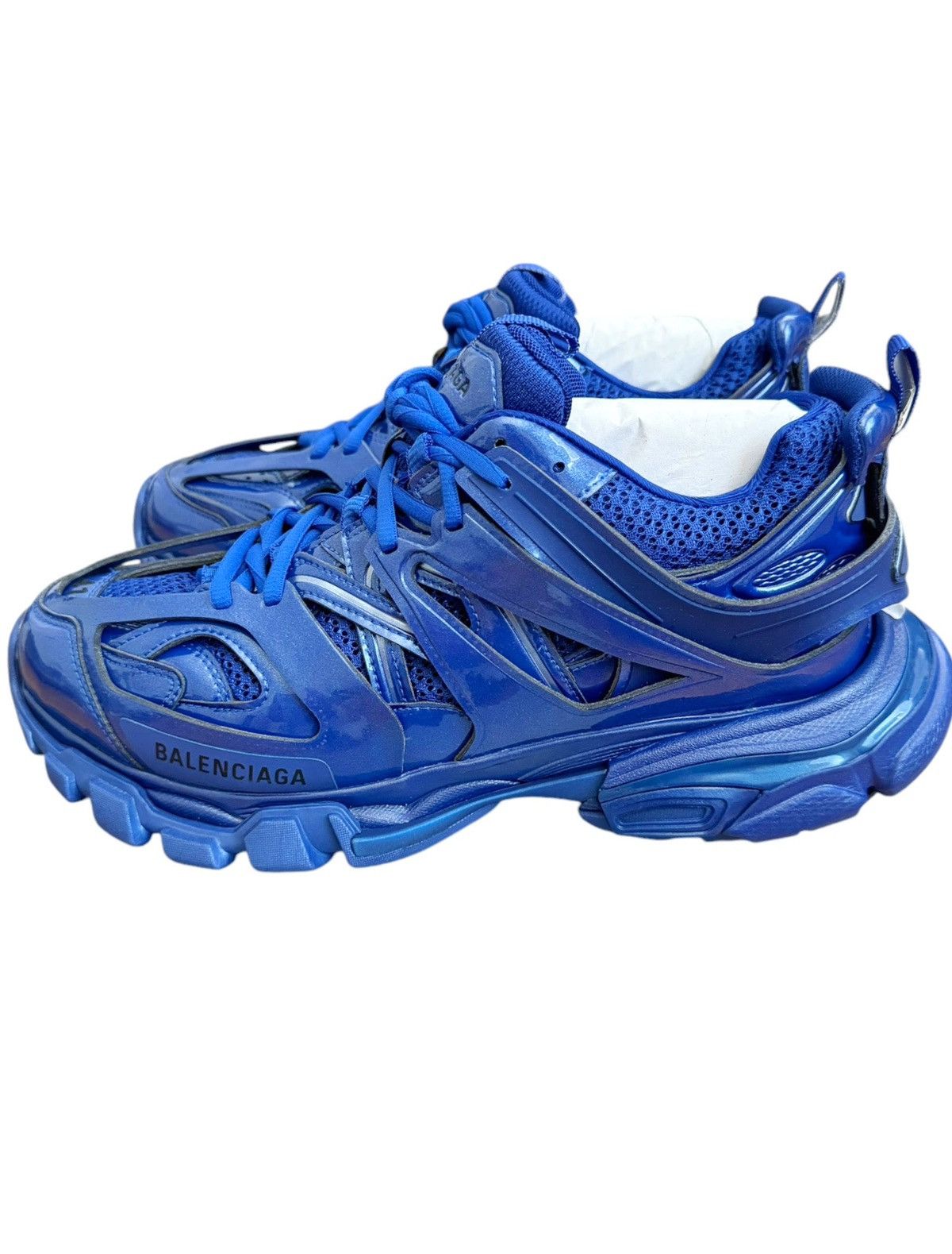 Balenciaga Metallic Blue Track Runner Sneaker Size US 7 / EU 40 - 2 Thumbnail