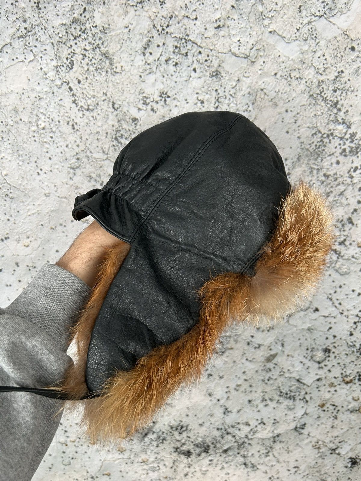 Leather Vintage Trapper Faux Leather Hat Avantgarde 90s Archive Size ONE SIZE - 2 Thumbnail