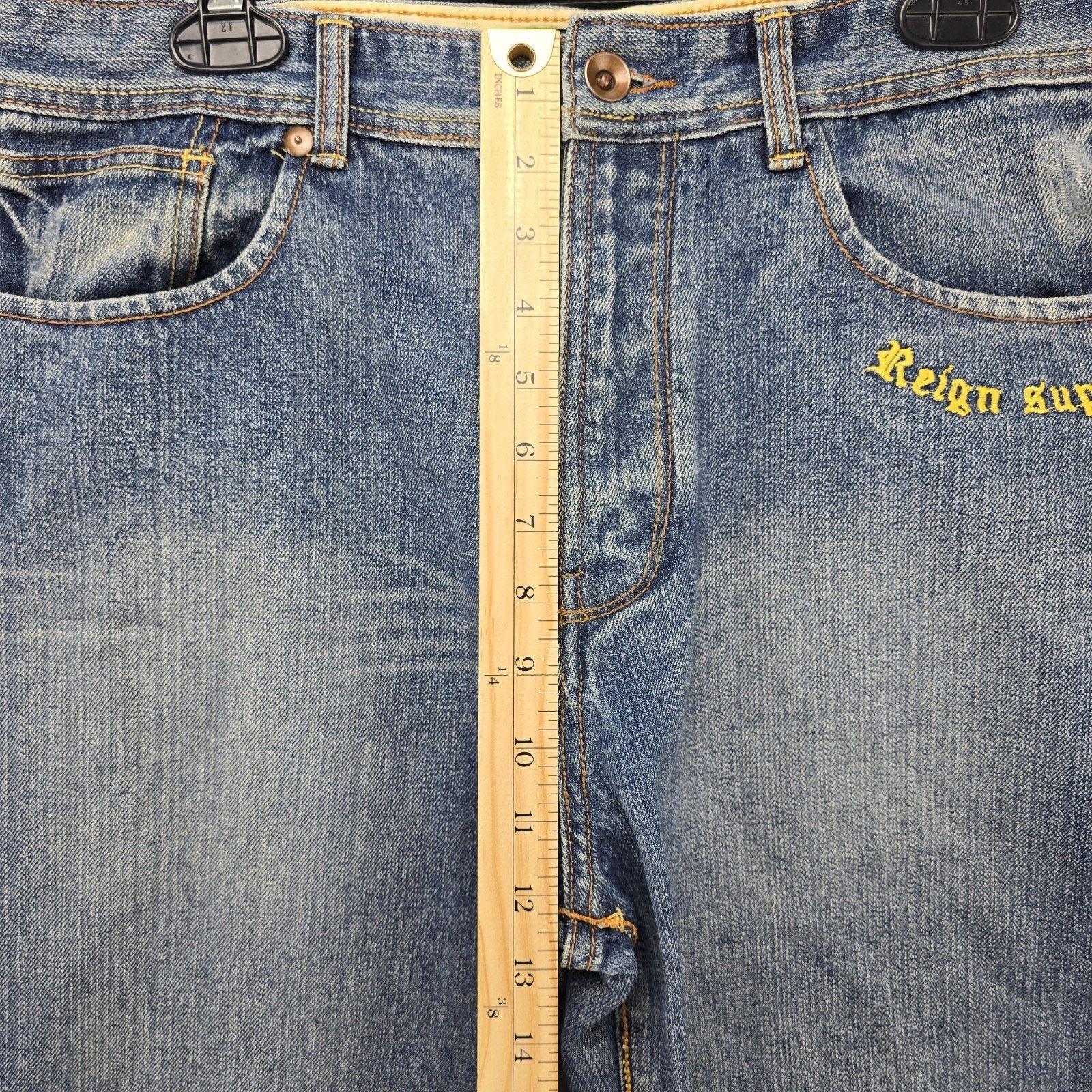 Sean John Sean John Baggy Jeans 36x27 Floral Embroidery Studded Y2K Size US 36 / EU 52 - 13 Thumbnail