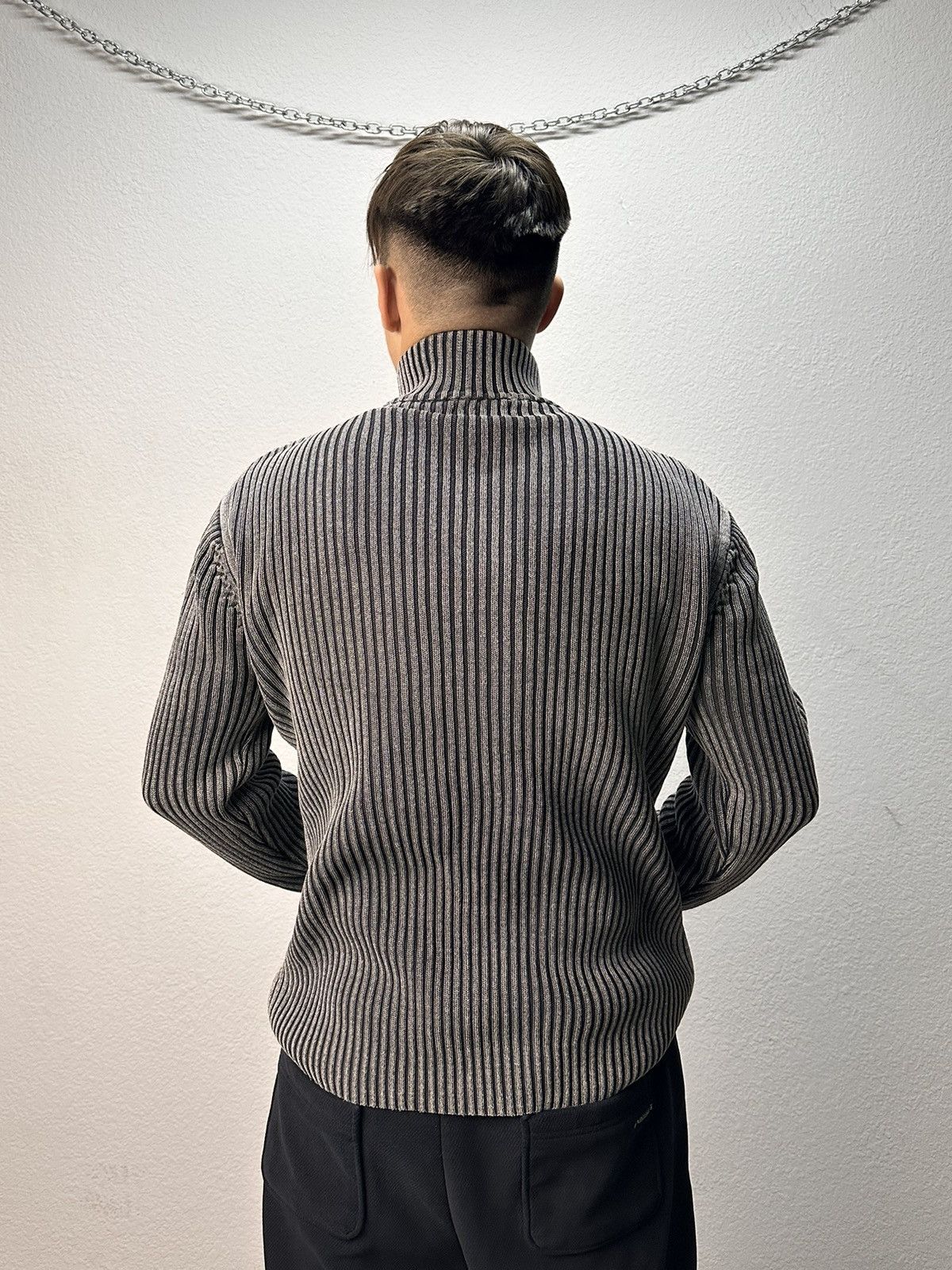 Other Lyjeassion gothic knit halfzip sweater distressed y2k style Size US XL / EU 56 / 4 - 14 Thumbnail