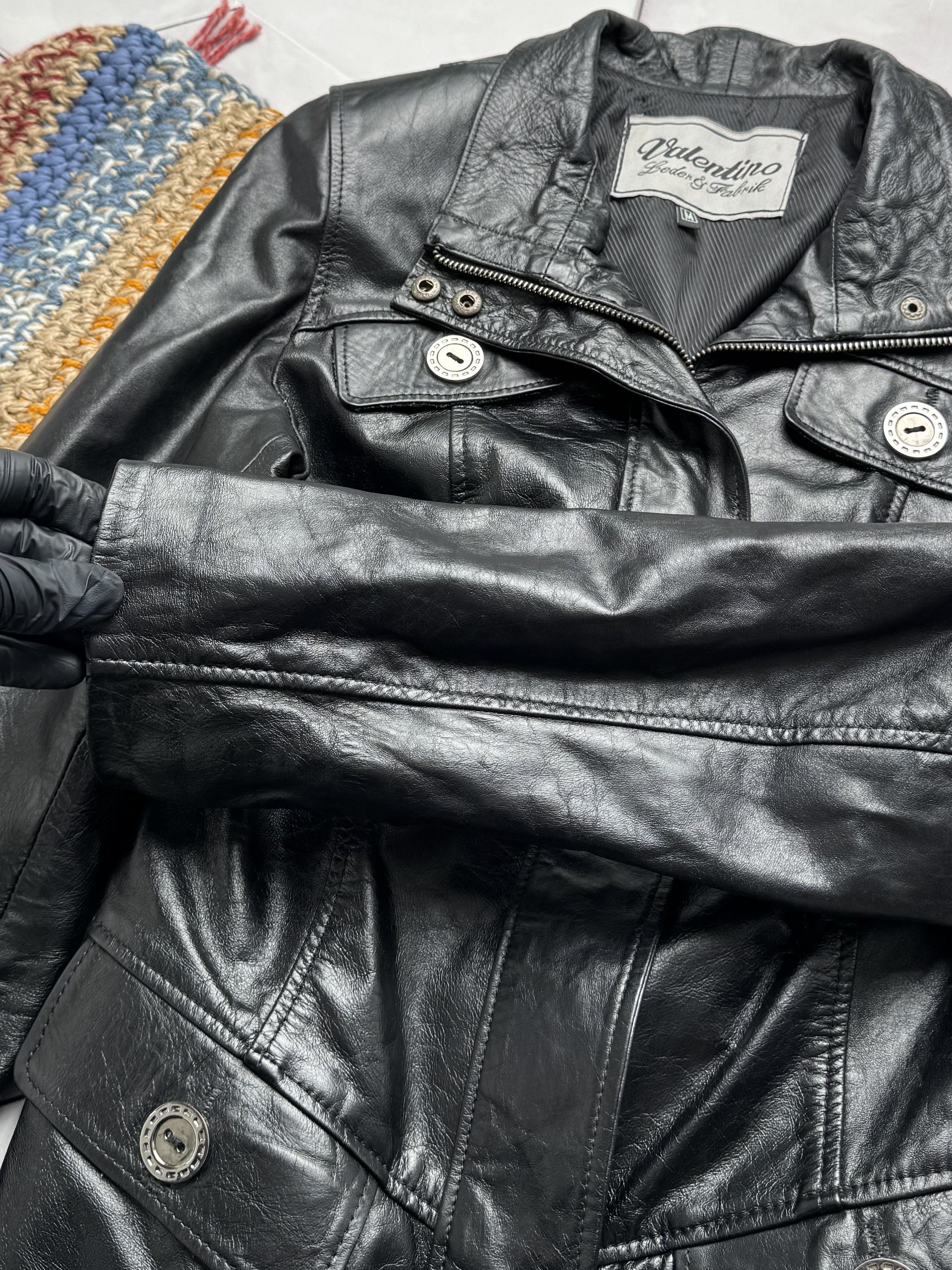 Vintage Vintage Cropped Leather Jacket (E4) Size M / US 6-8 / IT 42-44 - 3 Thumbnail