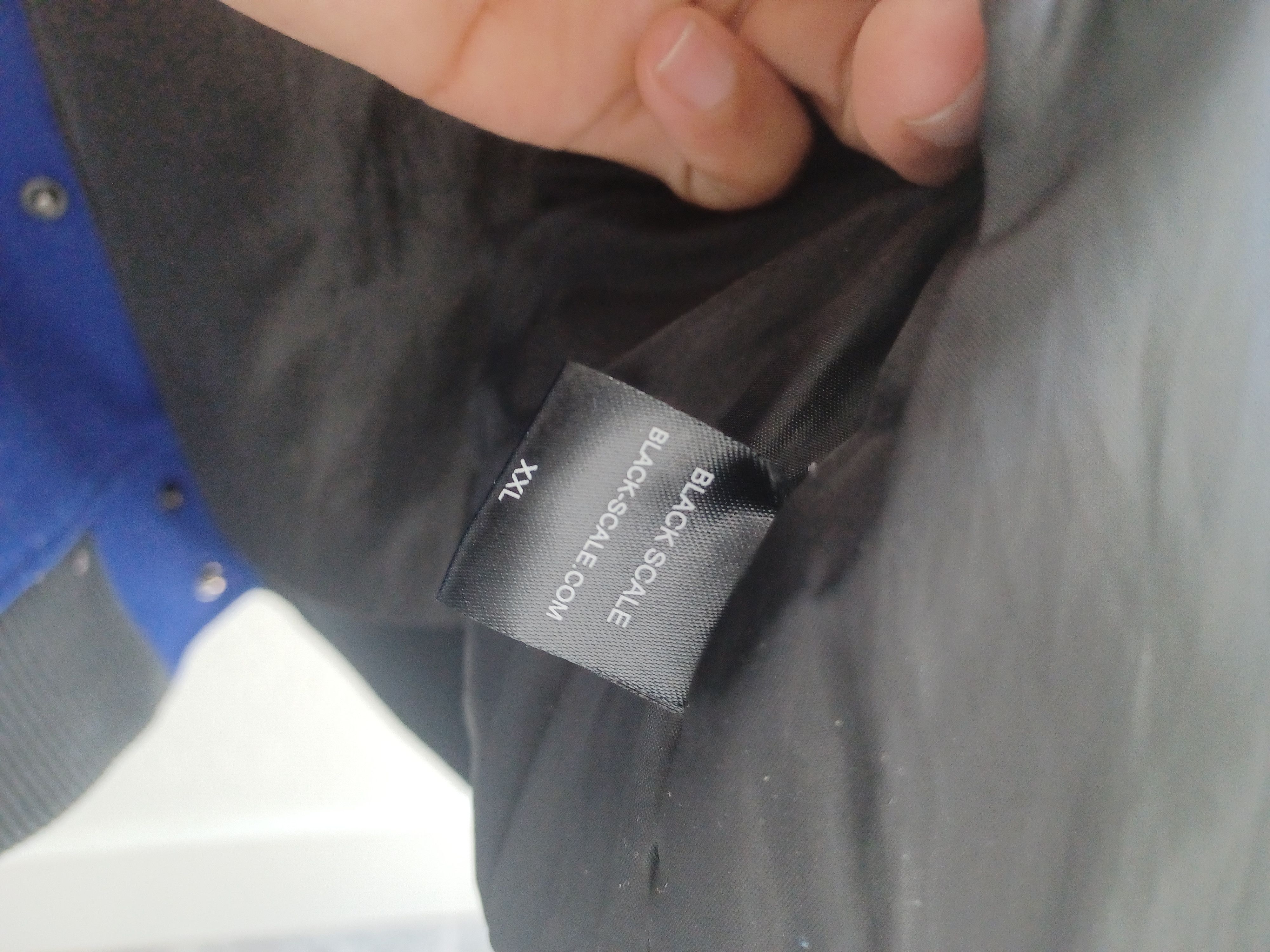 Black Scale Leather sleeved bomber Size US XXL / EU 58 / 5 - 6 Thumbnail