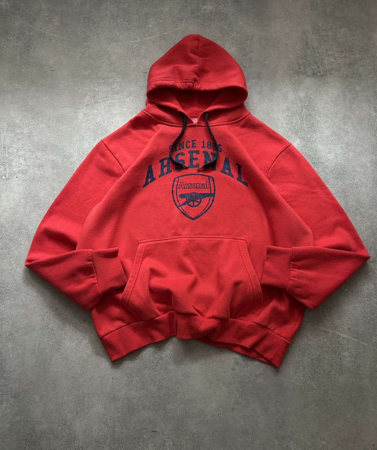 Vintage Vintage Arsenal Big logo baggy red hoodies mens y2k Size US XL / EU 56 / 4 - 1 Thumbnail