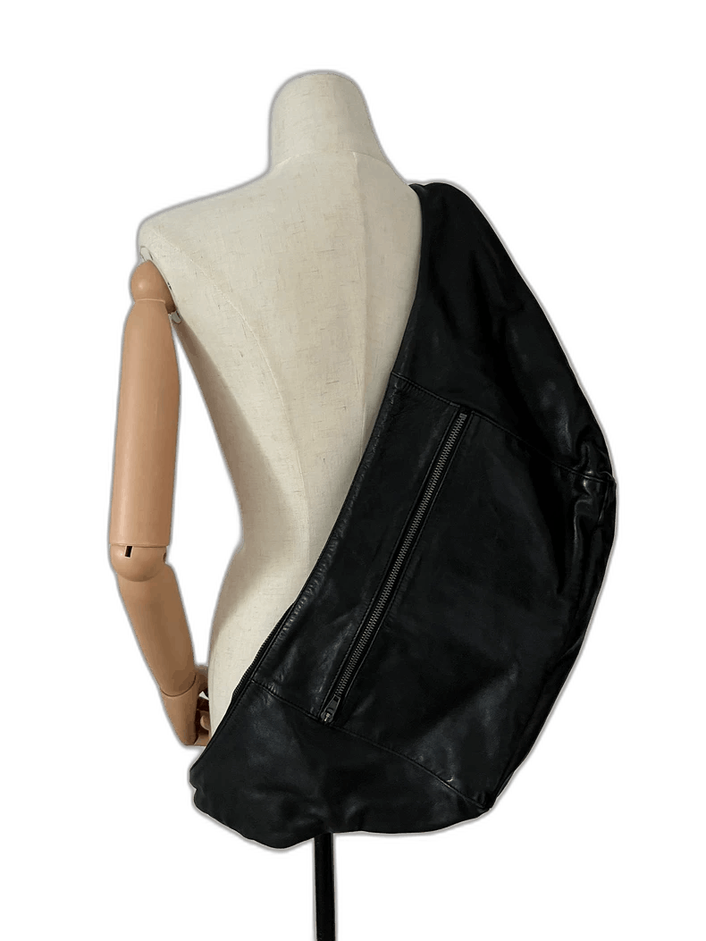 Yohji Yamamoto Yohji Yamamoto Black Leather Bag Size ONE SIZE - 1 Thumbnail