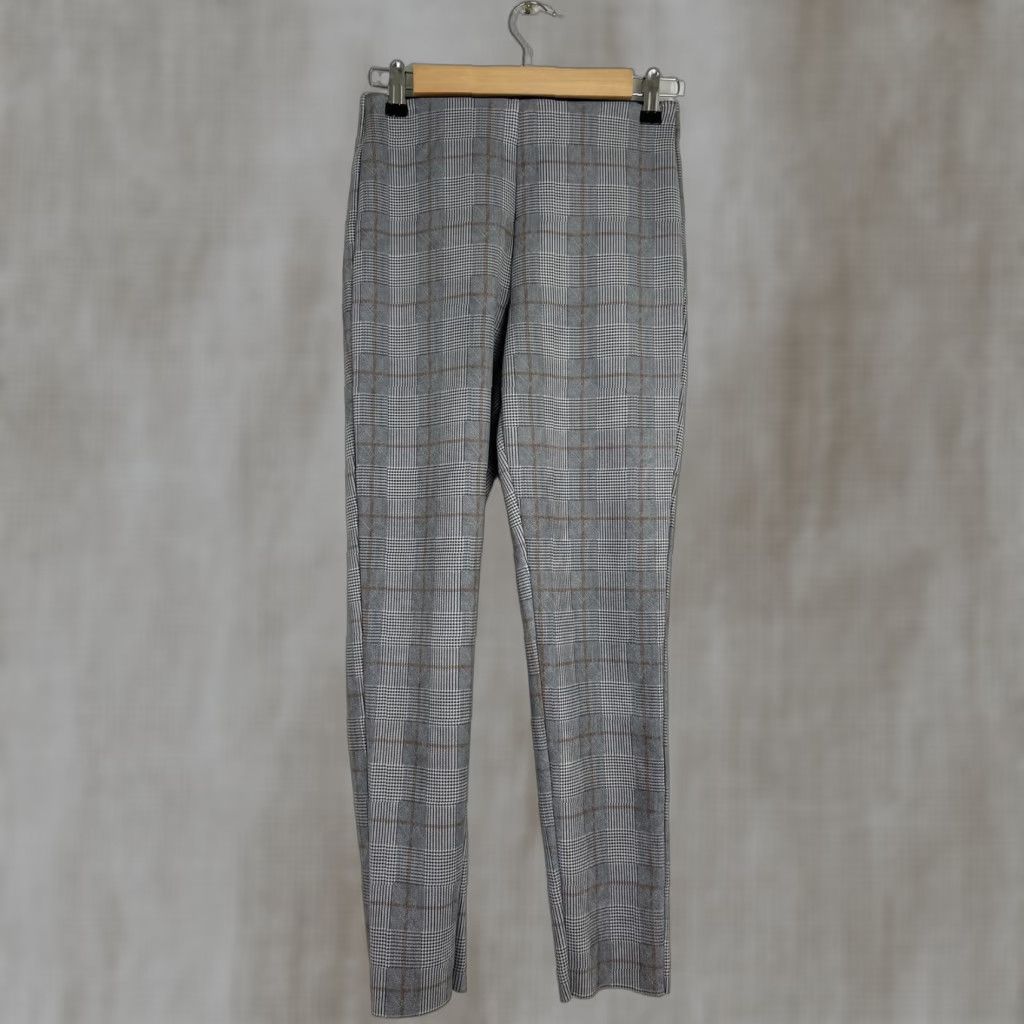 Zara Zara Pants Women S Gray Plaid Tartan Checkered Elastic High Stretch Trouser Style Dress Pants Size 28" / US 6 / IT 42 - 1 Thumbnail