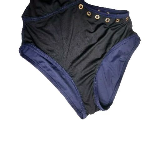 Michael Kors Michael Kors Womens Navy Grommet Cut Out One Piece Swimsuit XS Size ONE SIZE - 6 Thumbnail