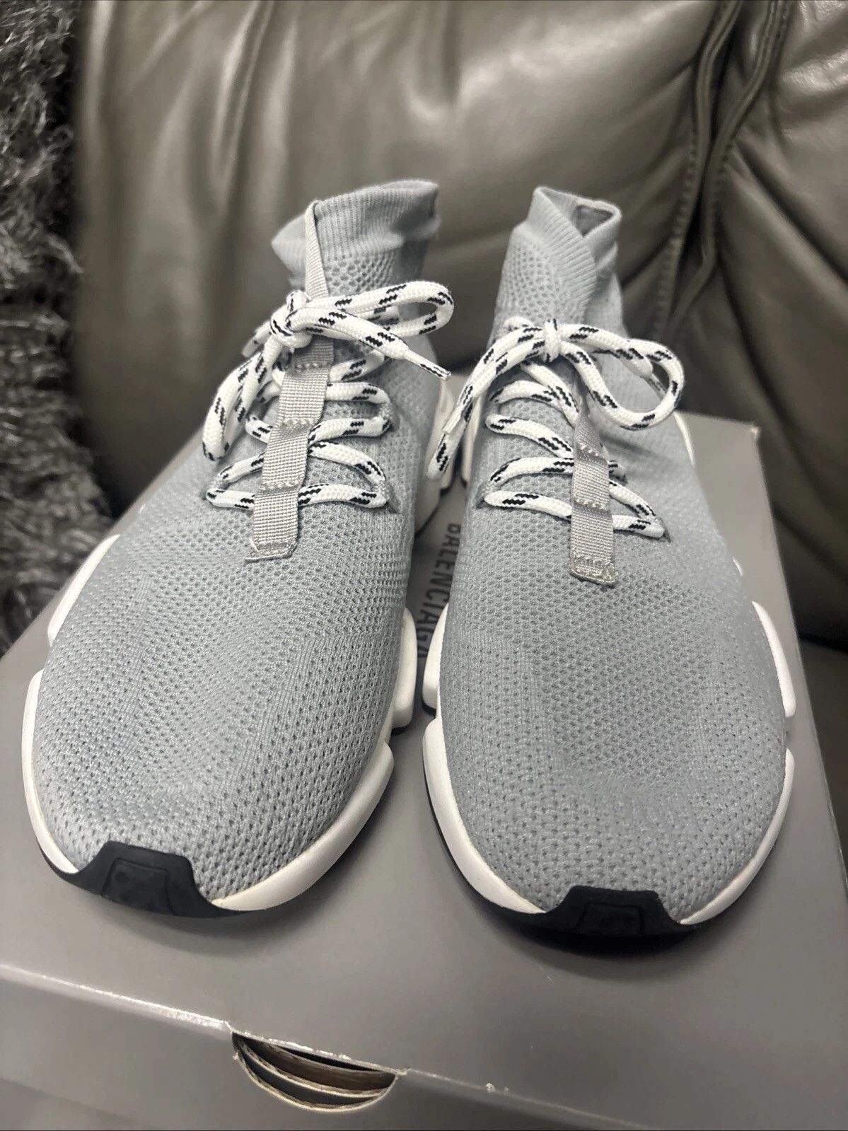 Balenciaga Balenciaga Unisex Speed Trainer Mid Lace Up 'Grey' Size US 11 / EU 44 - 5 Thumbnail