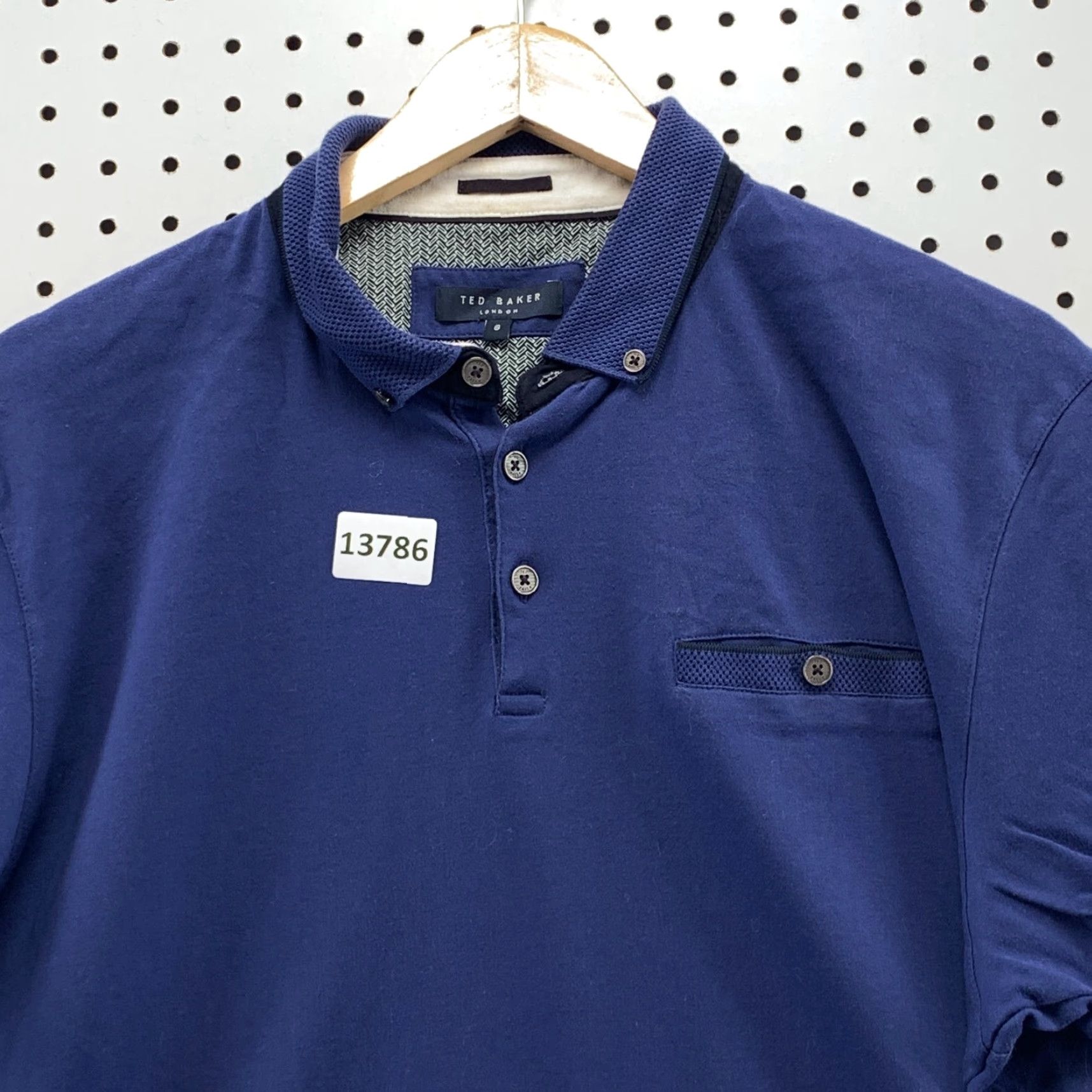 Ted Baker Ted Baker London Pocket Polo Collared Shirt Blue Mens Size 6 Large 22x27 Size US S / EU 44-46 / 1 - 5 Thumbnail