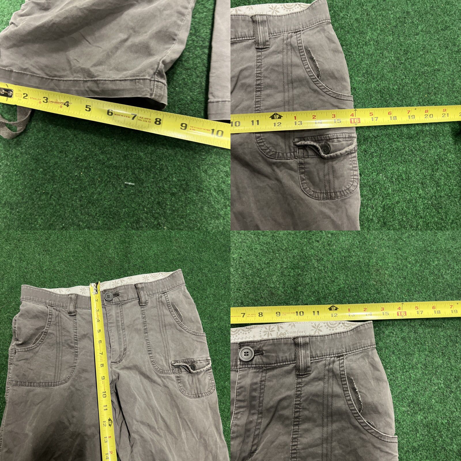 Lee Lee Just Below the Waist Stretch Gray Cuffed Capri Size 6 Size ONE SIZE - 8 Thumbnail