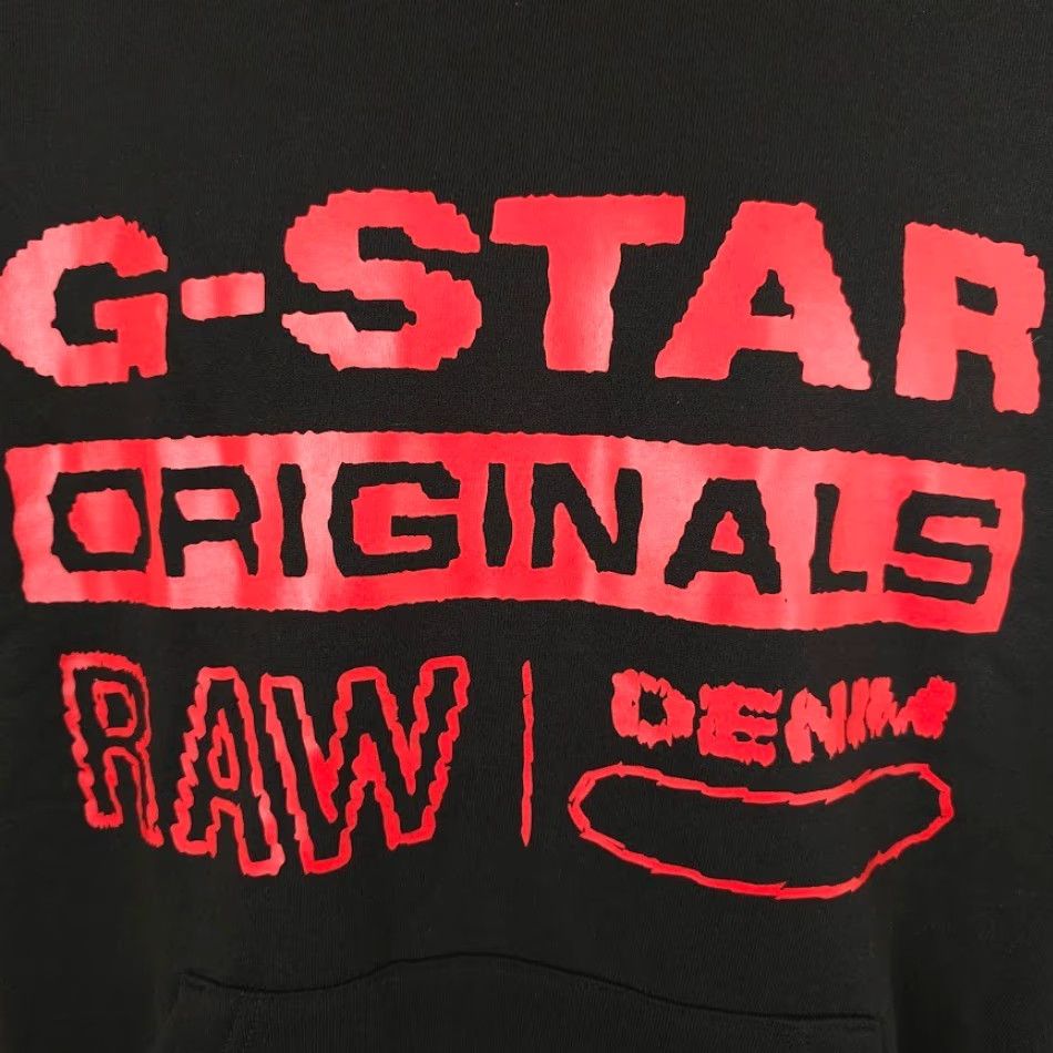 Vintage G-STAR RAW Hoodie Mens Size Large Black Red Distressed Pullover NEW Size US L / EU 52-54 / 3 - 3 Thumbnail