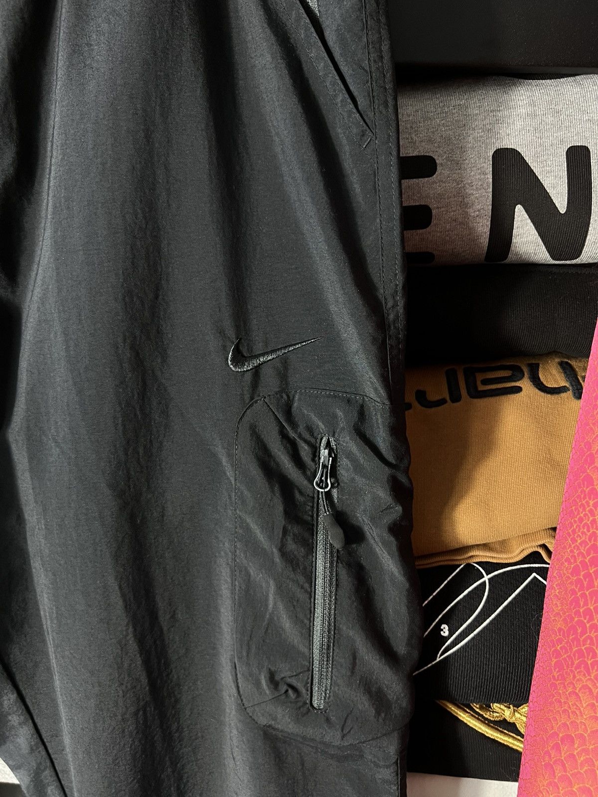 Nike 📌 Y2K Nike Utility Track Cargo Pants Vintage Black Techwear Size US 34 / EU 50 - 4 Thumbnail