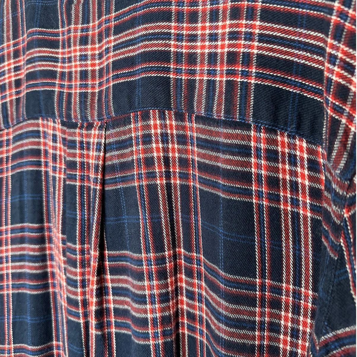 Treasure & Bond Treasure & Bond Navy Plaid Collared Button Boyfriend Shirt L Size L / US 10 / IT 46 - 7 Thumbnail