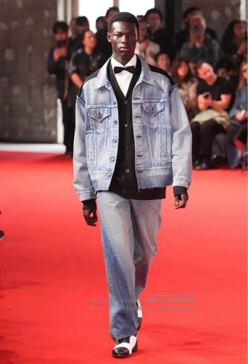 Junya Watanabe Junya Watanabe Knit sweater patched denim jacket Size US XS / EU 42 / 0 - 3 Thumbnail