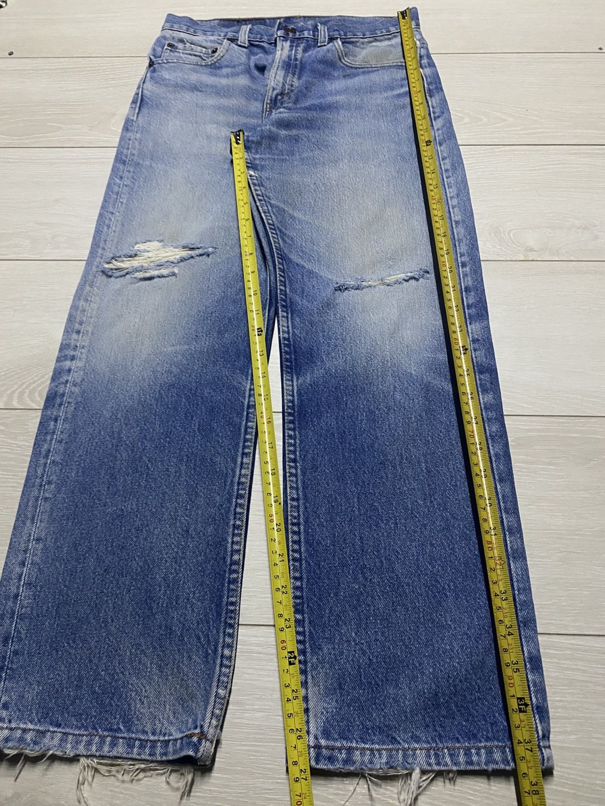 Levi's Vintage Levis 505 90s Faded Wash Distressed Jeans Size US 29 - 16 Thumbnail