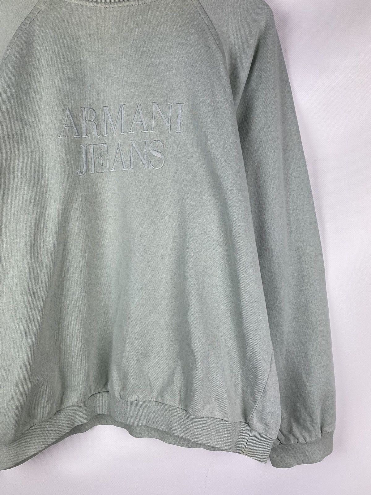 Armani × Vintage Armani Jeans Vintage Y2K Big Logo Men’s Sweatshirt Pullover Size US L / EU 52-54 / 3 - 5 Thumbnail
