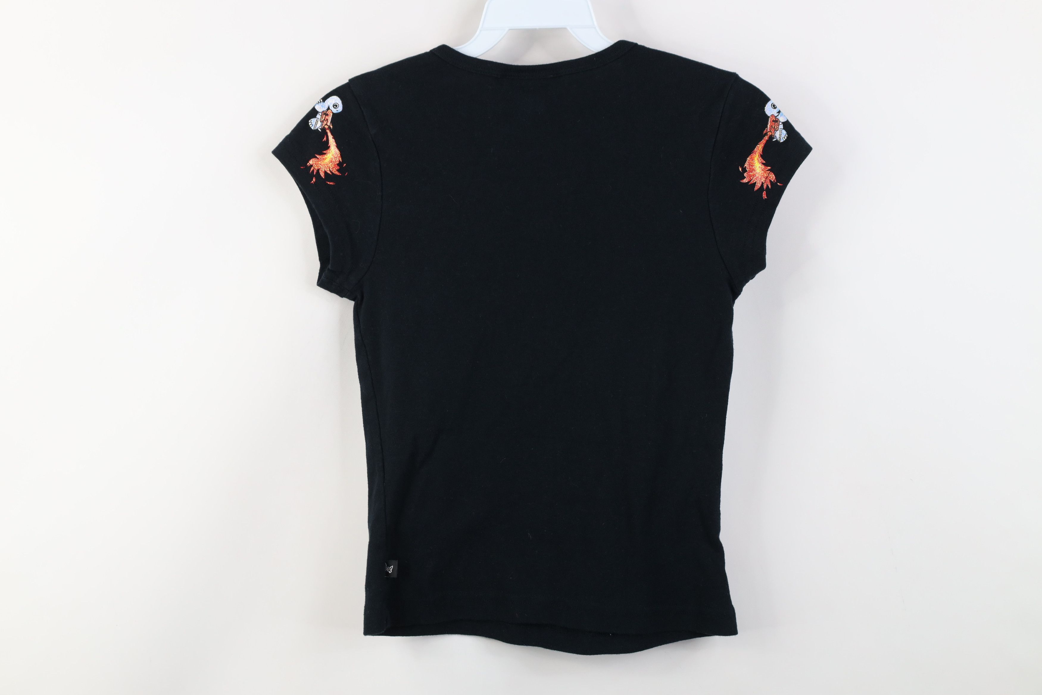 Vintage Vintage 90s Y2K Babydoll Fire Flames Ribbed Knit T-Shirt Size M / US 6-8 / IT 42-44 - 11 Thumbnail