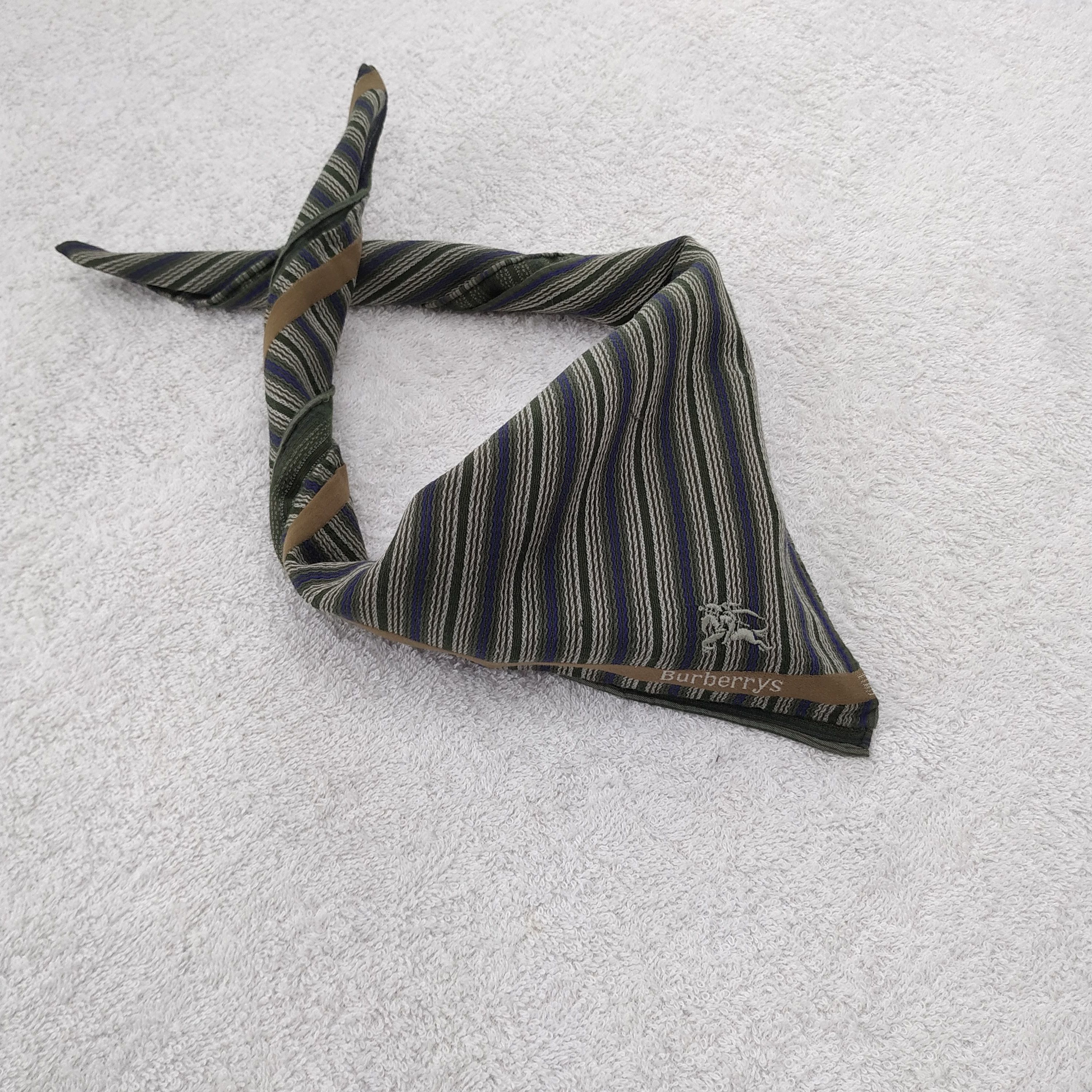 Burberry × Vintage Burberry Bandana / Handkerchief / Neckerchief - S010 Size ONE SIZE - 3 Thumbnail