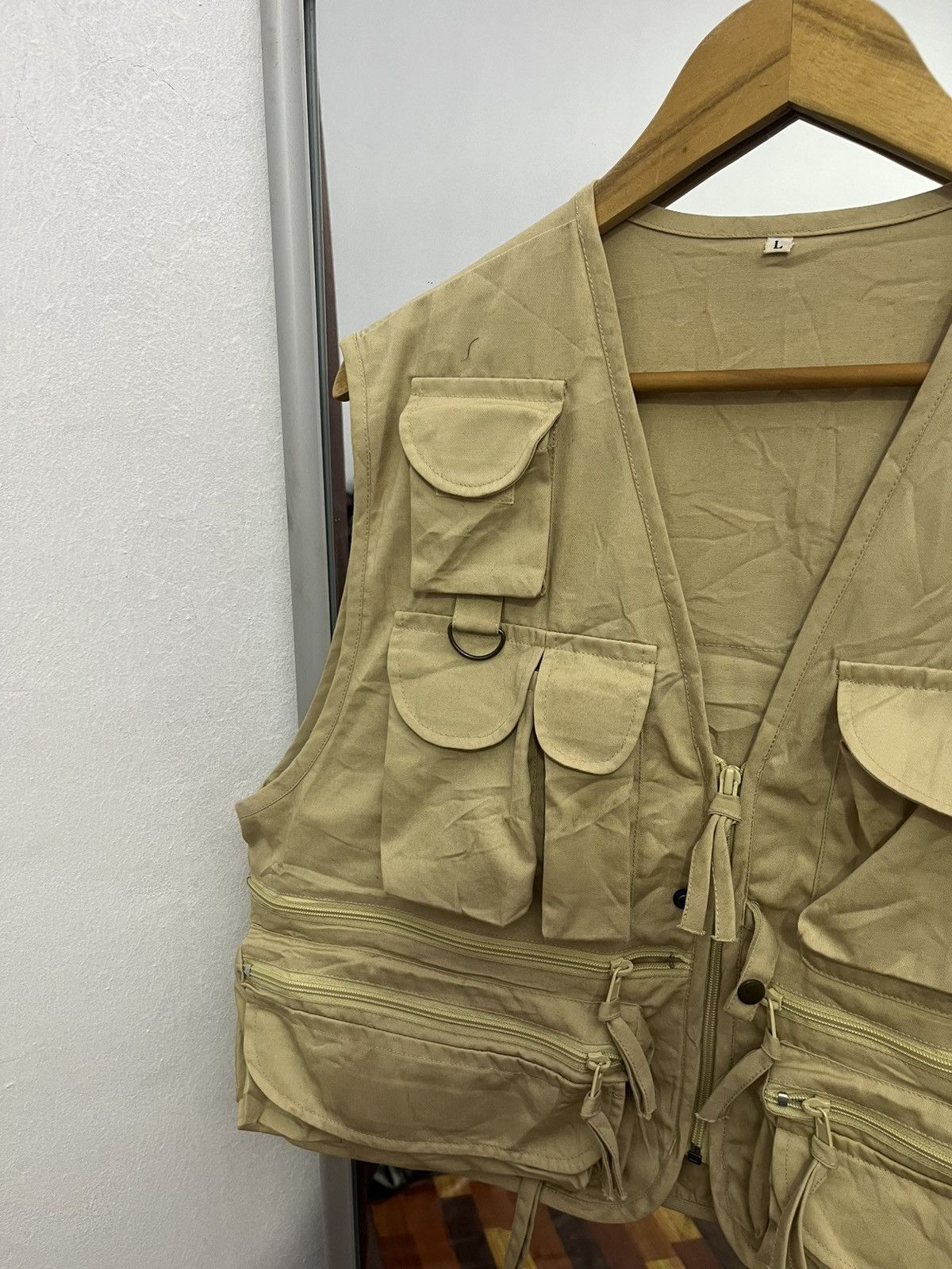 Japanese Brand BASTET Multi Pocket Fishing Vest Big Back Pocket Size US L / EU 52-54 / 3 - 4 Thumbnail