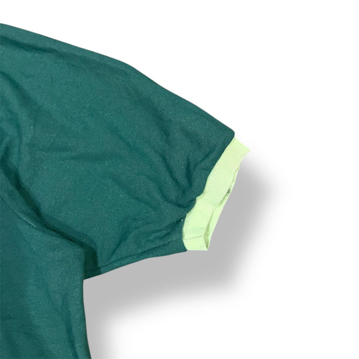 Rare ‼️ Uknown 6 Button Vintage Japanese Green Ringer Polo
